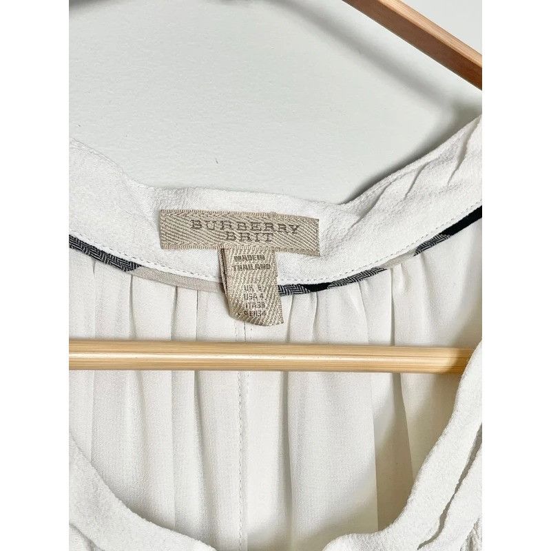 Burberry Burberry Brit Gray White Knee Length Mini Dress US Size 4 Size XS / US 0-2 / IT 36-38 - 6 Thumbnail
