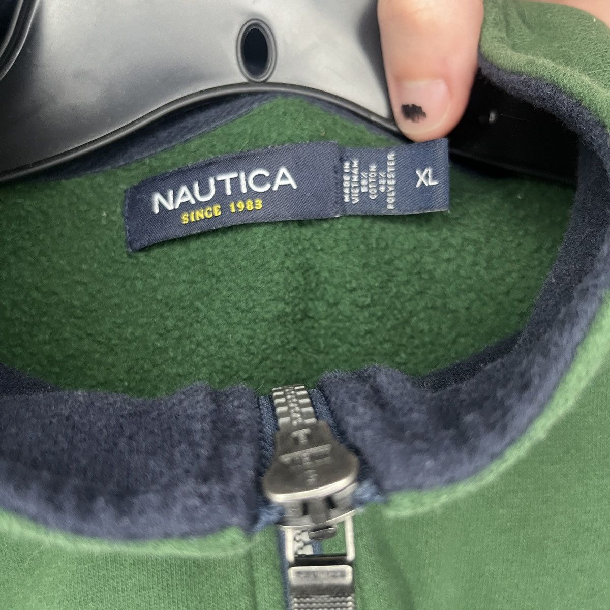 Nautica Nautica 1/4 Quarter Zip Up Sweatshirt Forest Green Size XL Size US XL / EU 56 / 4 - 4 Thumbnail
