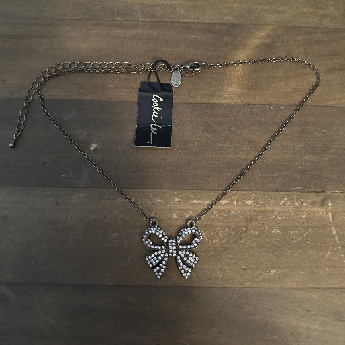 Other Cookie Lee paved crystal bow necklace Size ONE SIZE - 2 Thumbnail