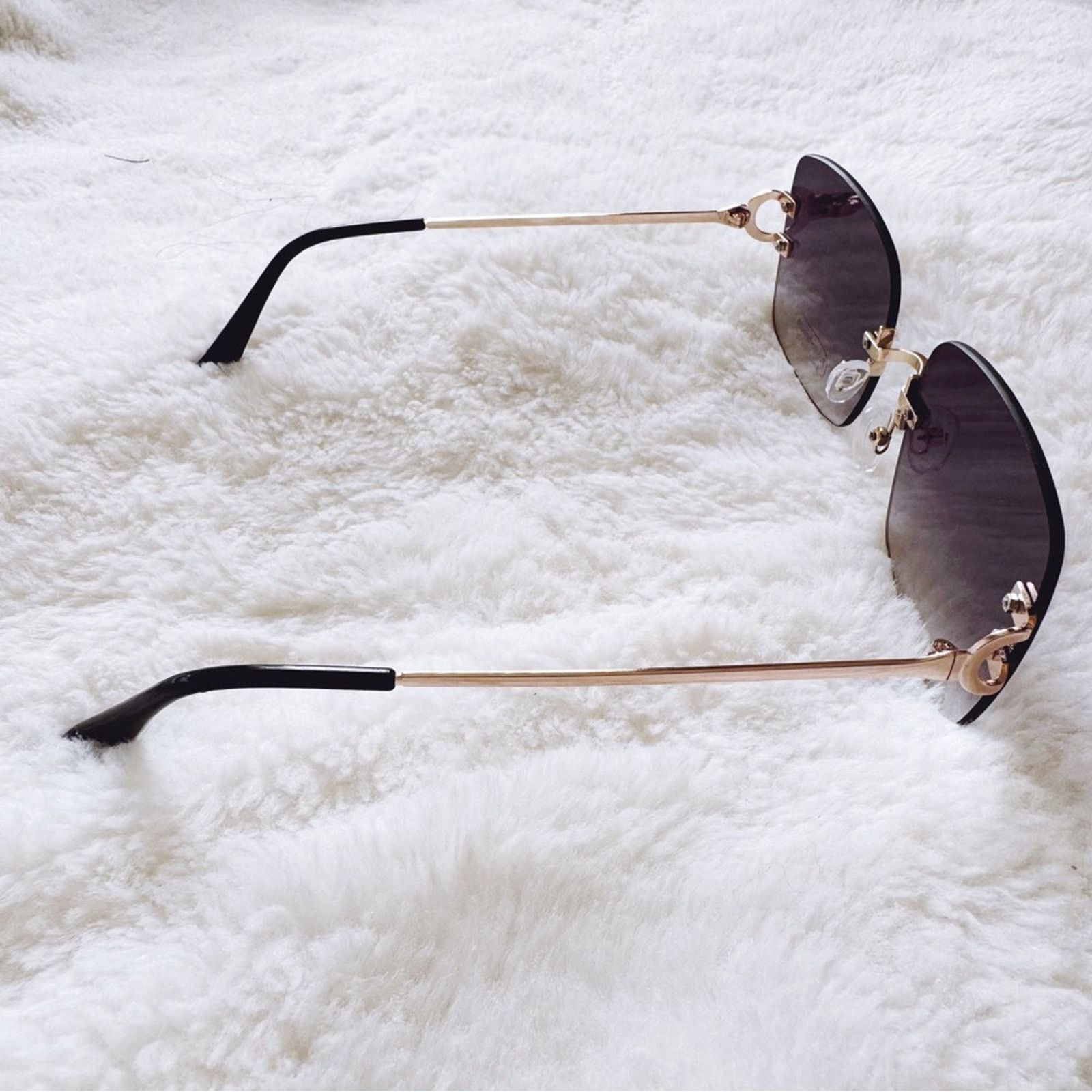 Other Laurel Clear Black Rimless Sleek Sunglasses Size ONE SIZE - 7 Thumbnail