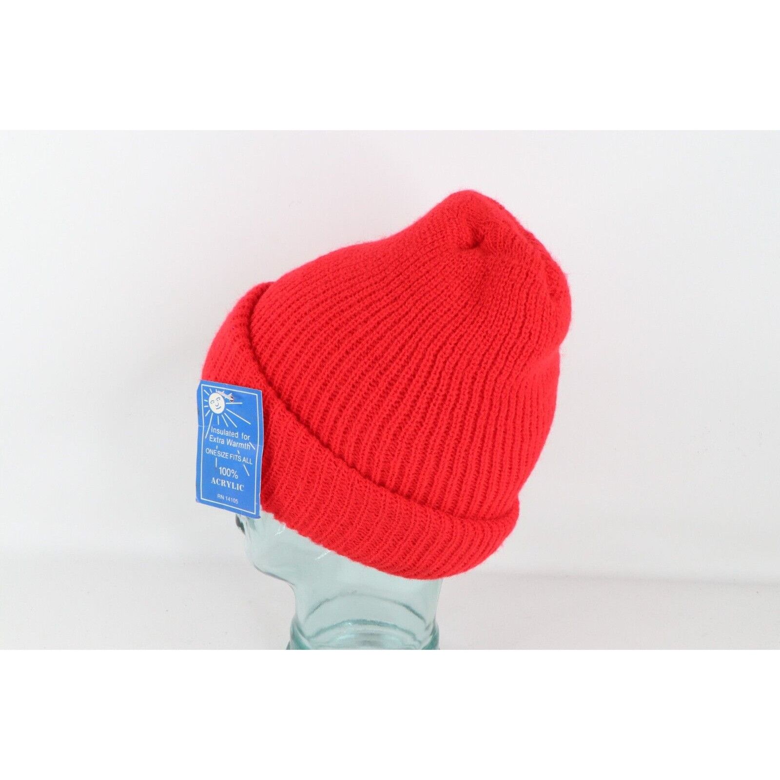 Vintage NOS Vintage 90s Streetwear Chunky Double Knit Beanie Hat Size ONE SIZE - 2 Thumbnail