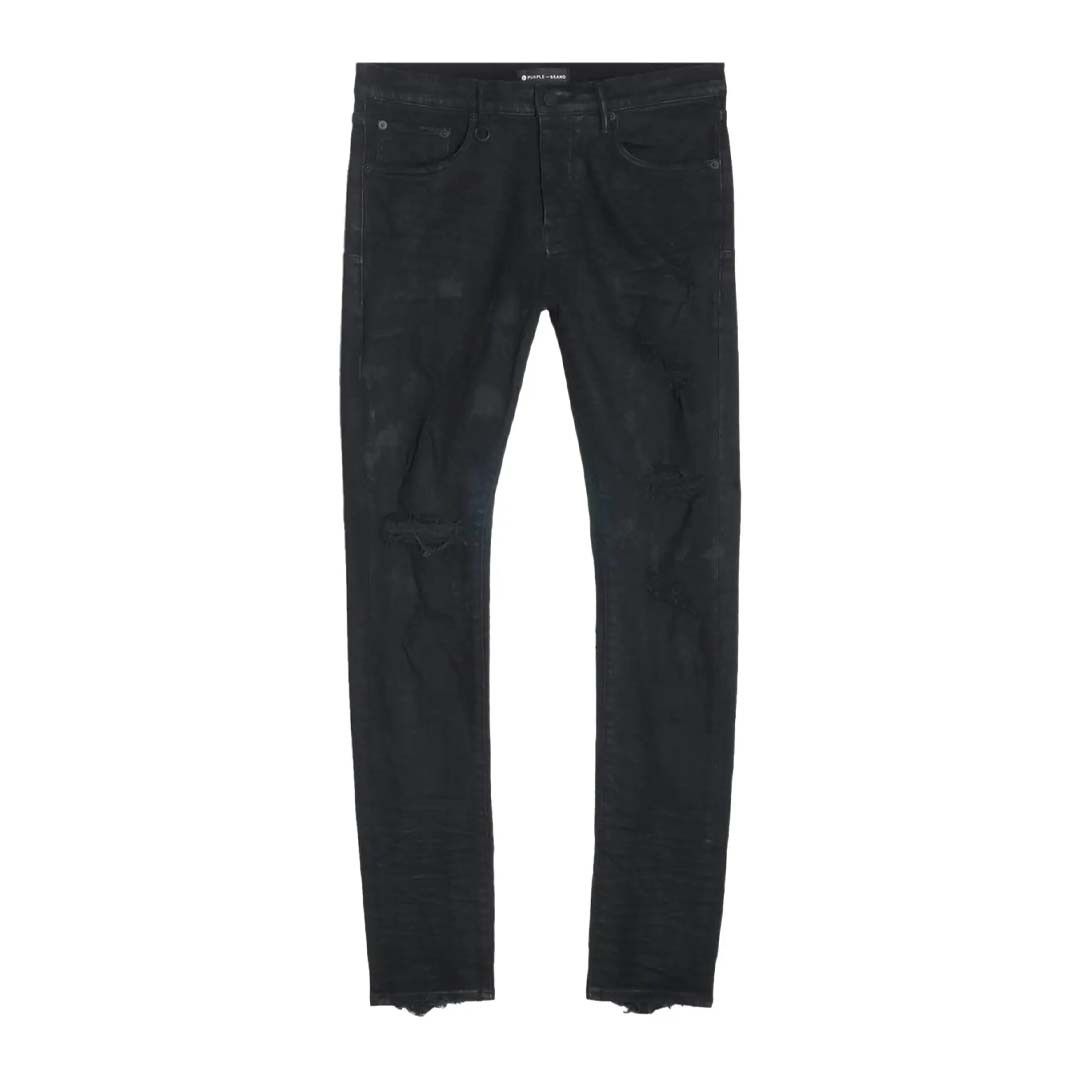 Purple Brand Oil Spill Low Rise Skinny Jeans 'Black' Size US 30 / EU 46 - 1 Thumbnail
