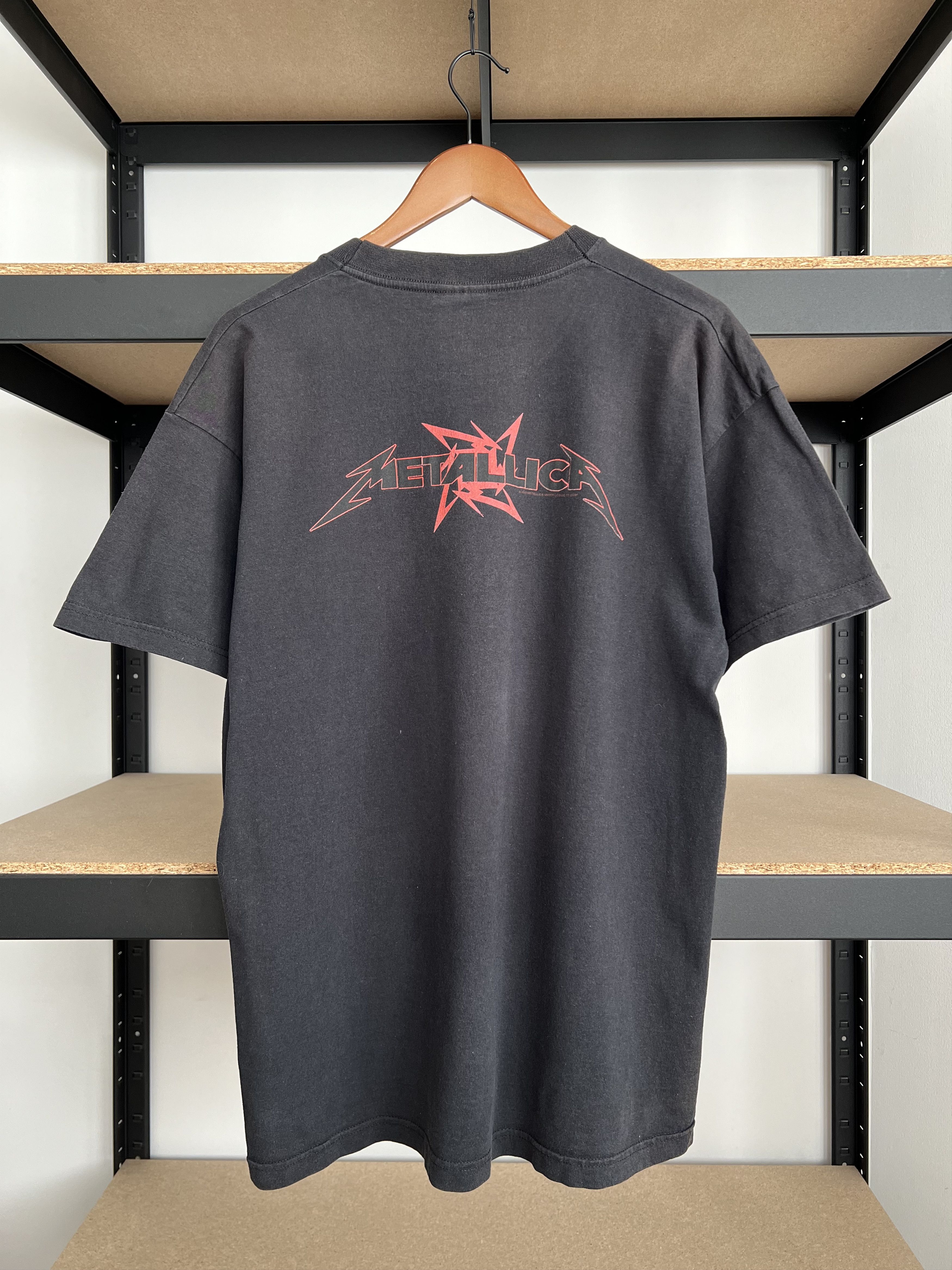 Band Tees Vintage 2002 Metallica Rock Band Faded Black T-shirt Size US L / EU 52-54 / 3 - 4 Thumbnail
