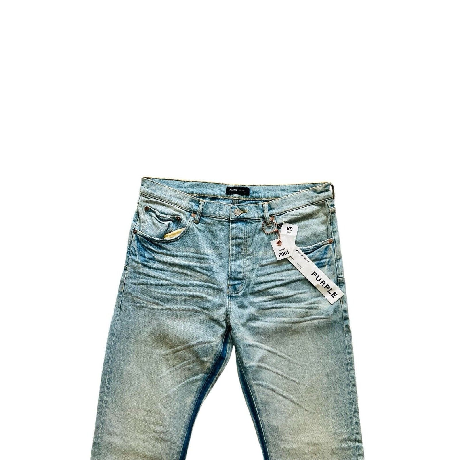 Purple × Purple Brand Purple Brand Jeans Mens Slim Fit P001 Blue Size 38/34 Size US 38 / EU 54 - 2 Thumbnail