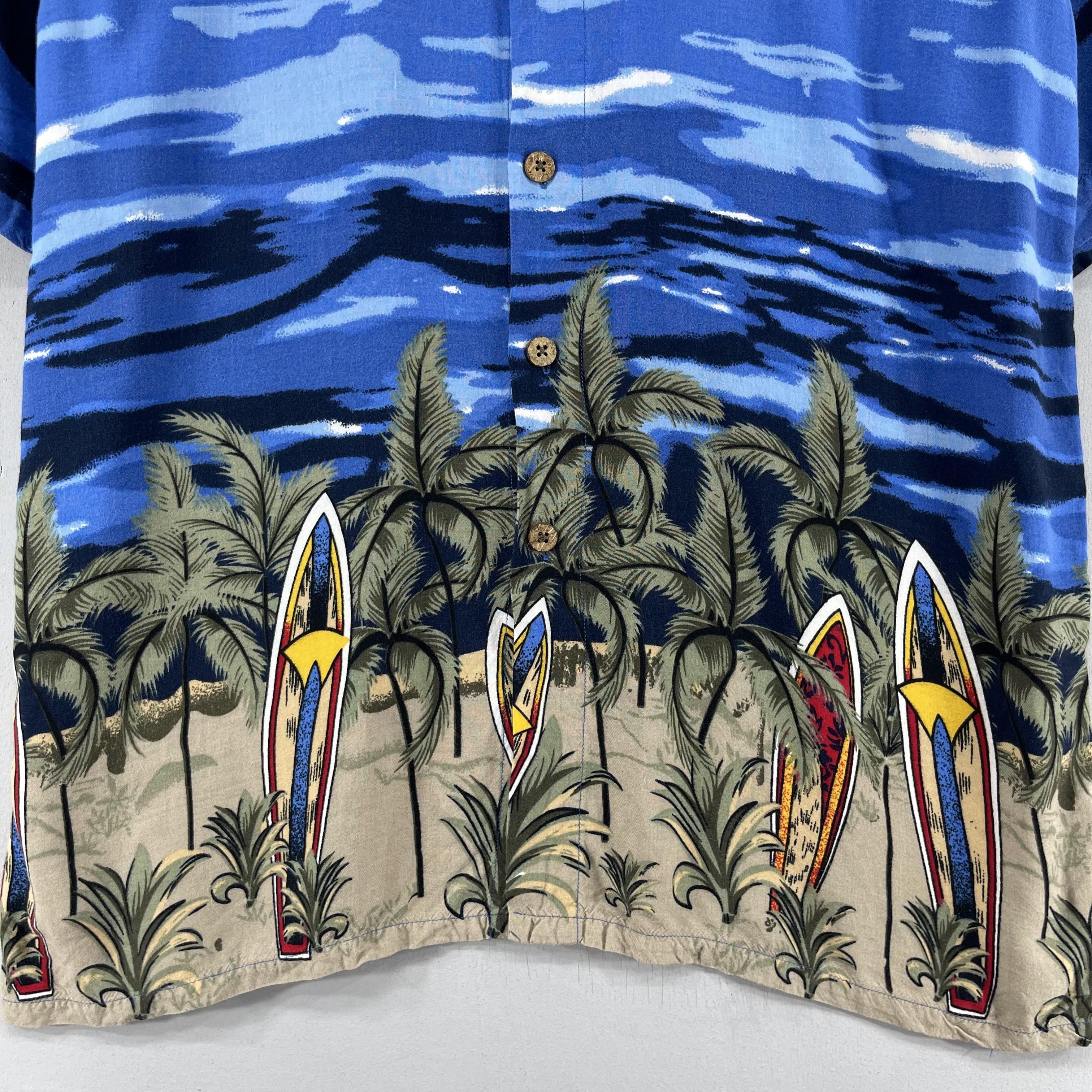 Japanese Brand × Vintage PURITAN Hawaiian Island Beach Surfing Motive Rayon Shirt Size US M / EU 48-50 / 2 - 2 Thumbnail