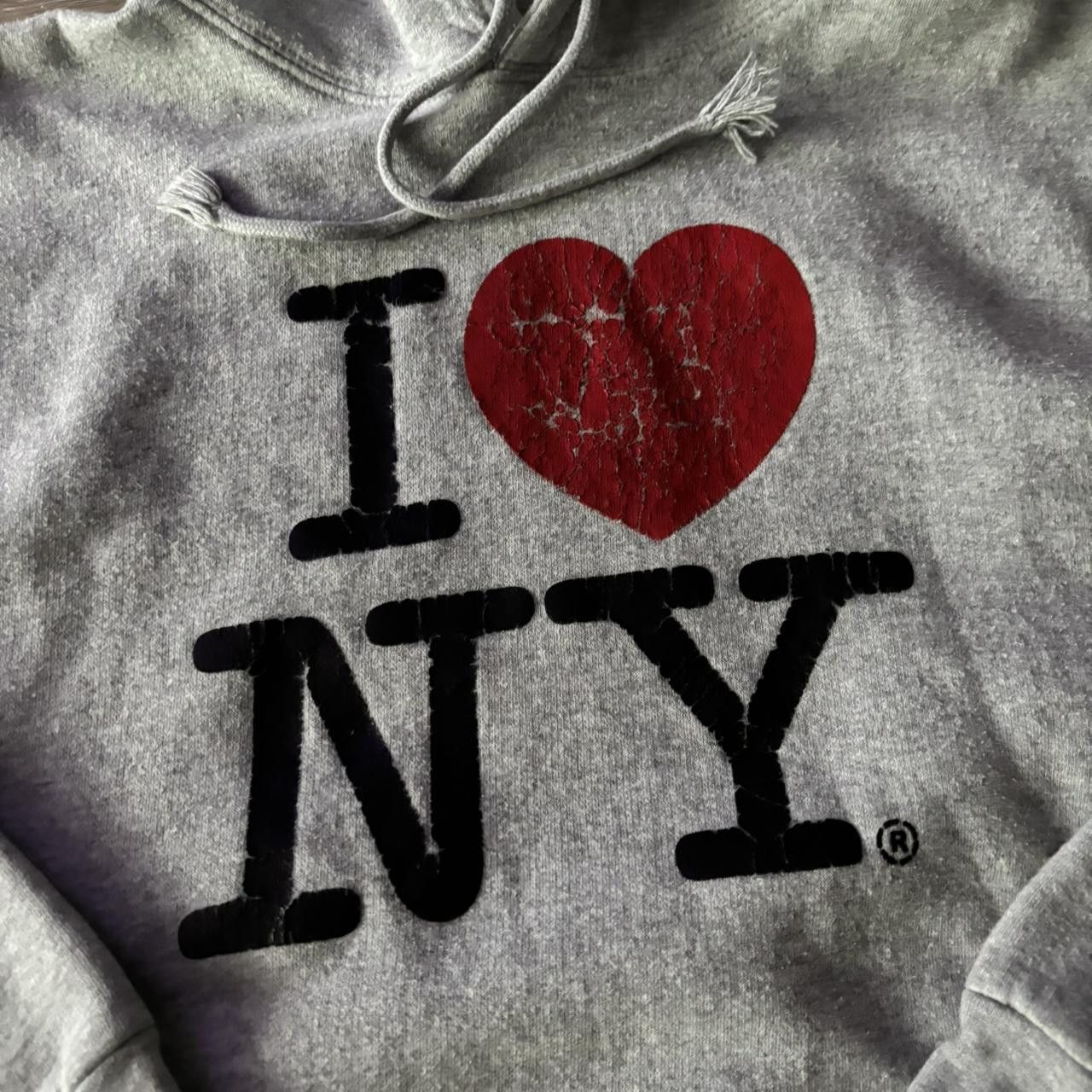 Vintage Crazy Vintage Y2K/2000s Grey “I Love NY” Streetwear Skater Hoodie! Size S Size US S / EU 44-46 / 1 - 5 Thumbnail