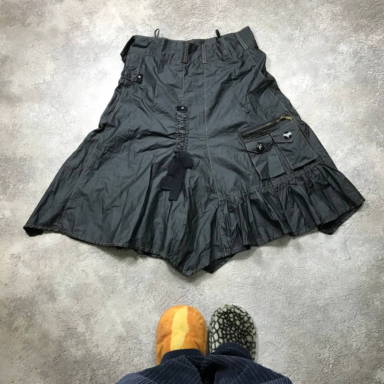 Vintage Y2K Baggy Cargo Skirt Distressed Techwear Streetwear Logo 34 Size 34" / US 12 / IT 48 - 1 Thumbnail