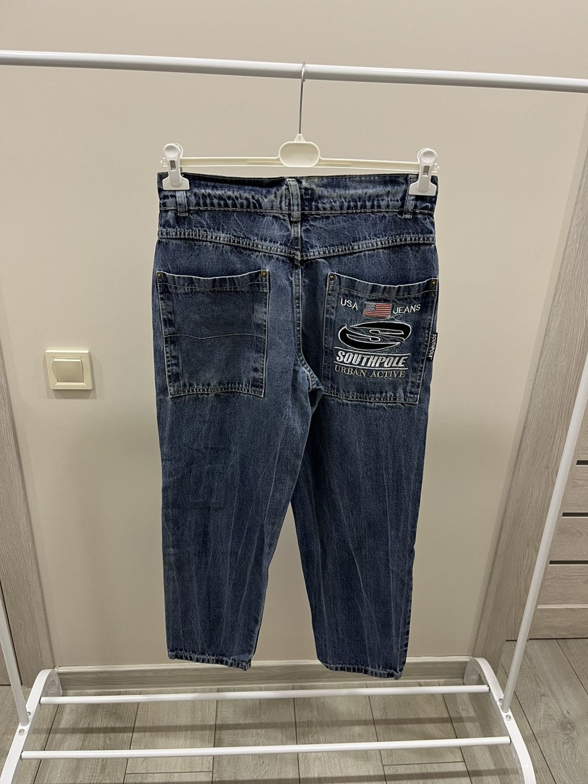 Southpole Crazy Vintage Y2K Blue Southpole Jeans Embroidered Baggy USA Size US 31 - 1 Thumbnail