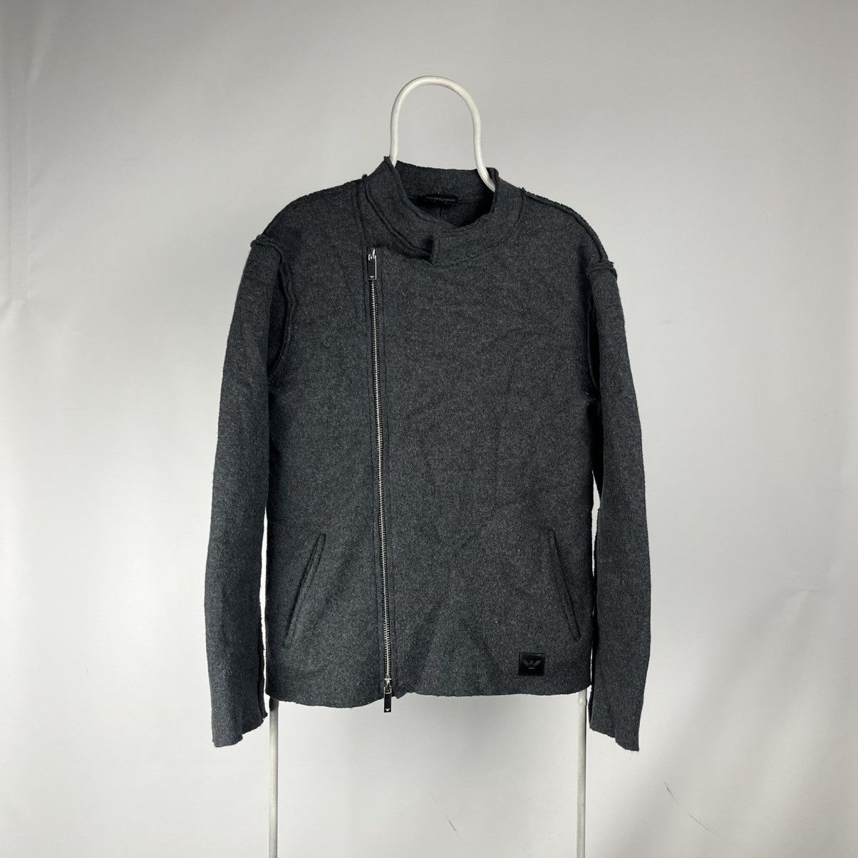 Emporio Armani Emporio Armani icon double-breasted wool biker jacket Size US M / EU 48-50 / 2 - 1 Thumbnail