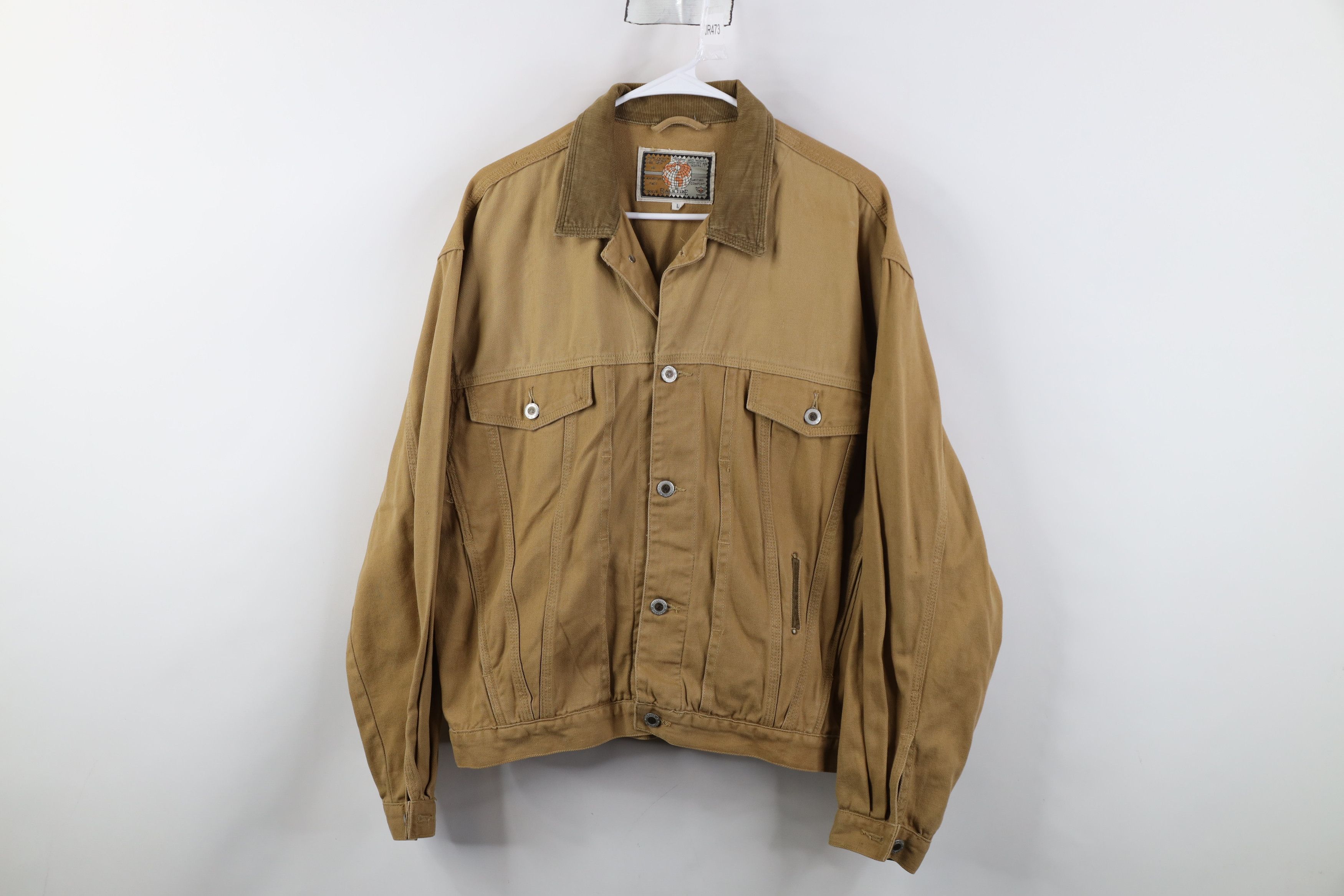 Vintage Vintage 90s Streetwear Dye Corduroy Collar Trucker Jacket Size US L / EU 52-54 / 3 - 1 Thumbnail
