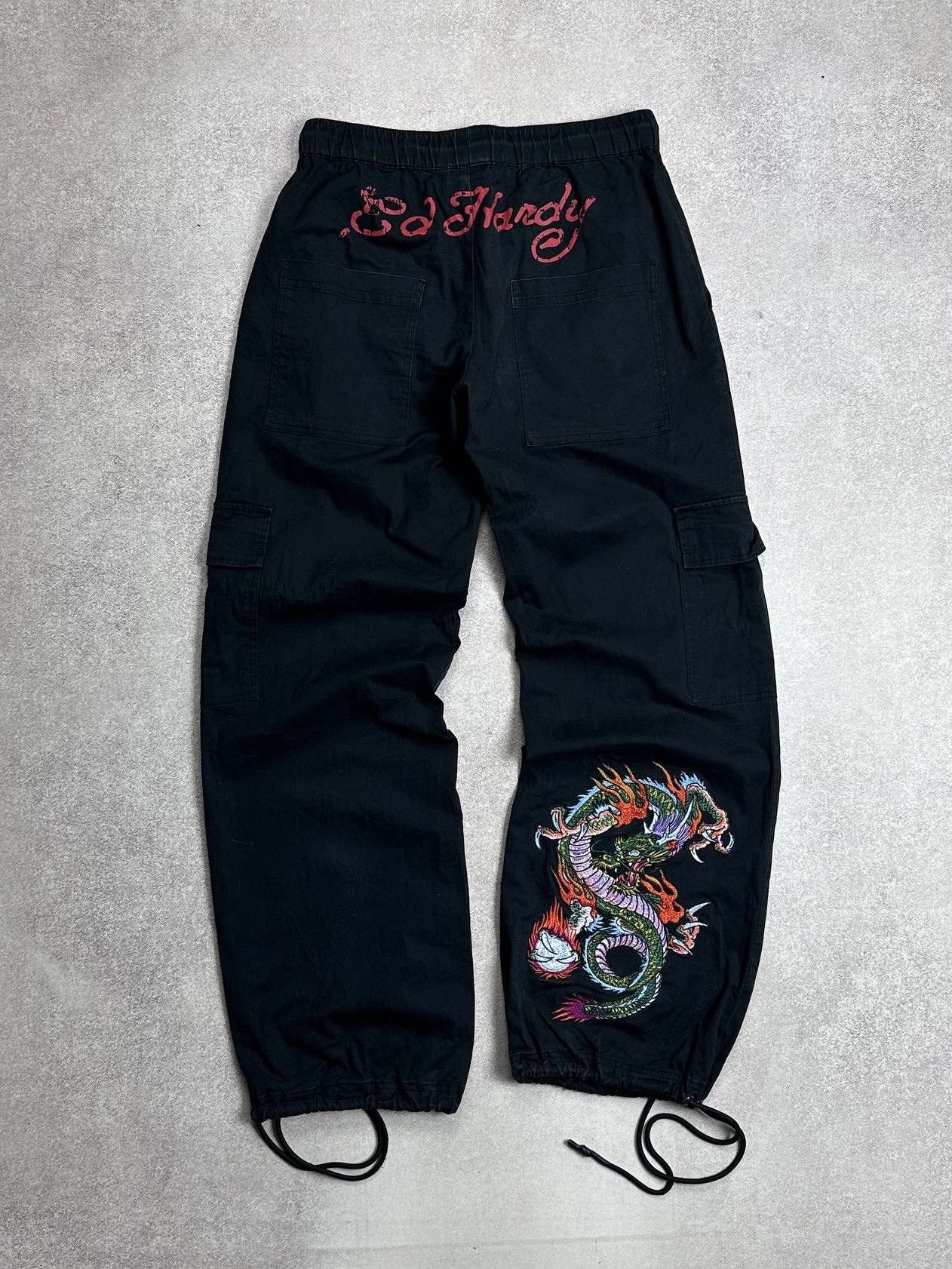 Ed Hardy Vintage Ed Hardy Y2K Cargo Japanese Flared Pants XS Size US 30 / EU 46 - 1 Thumbnail