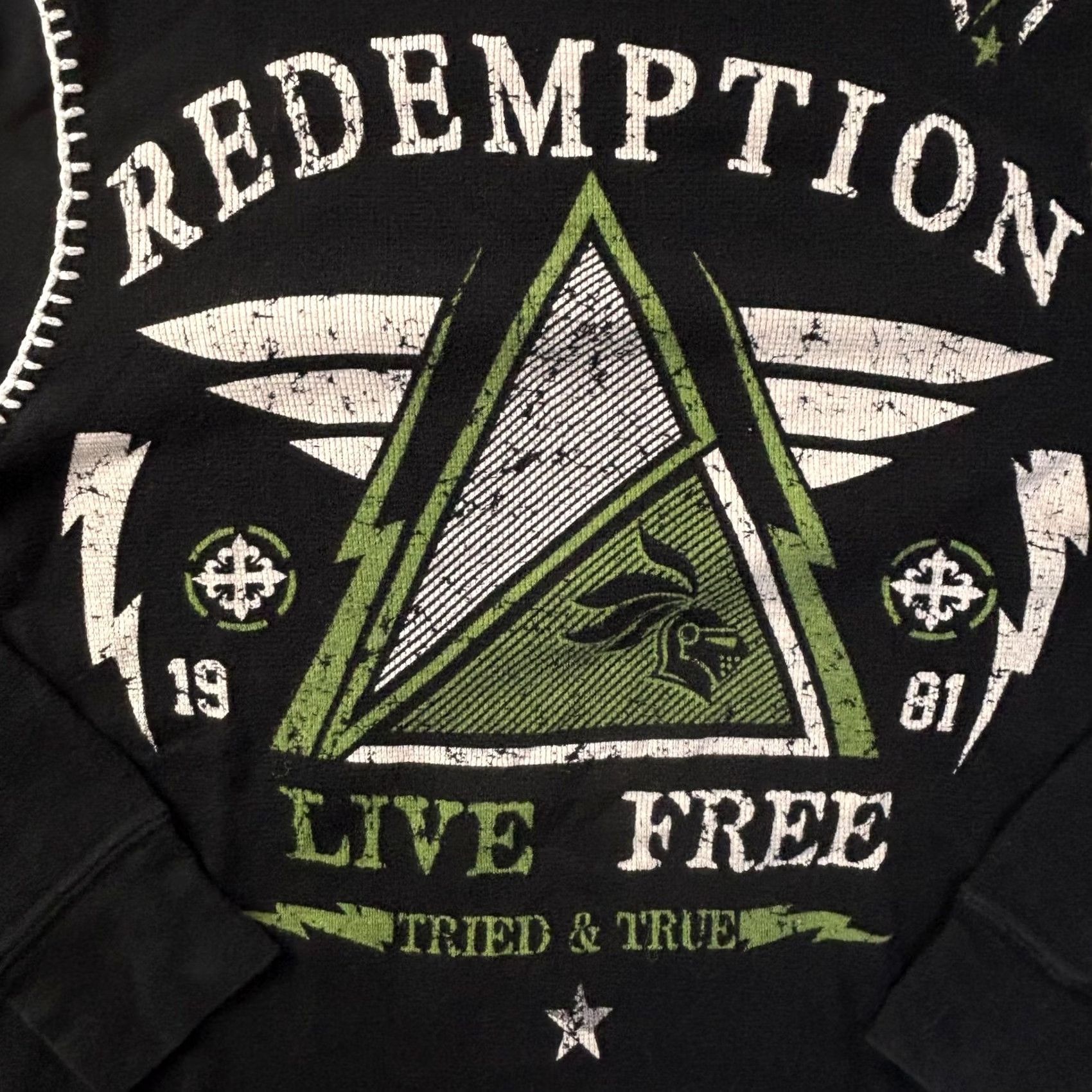 Affliction Y2K Affliction Style Shirt Mens Small Black Long Sleeve Thermal Live Free Biker Size US S / EU 44-46 / 1 - 2 Thumbnail