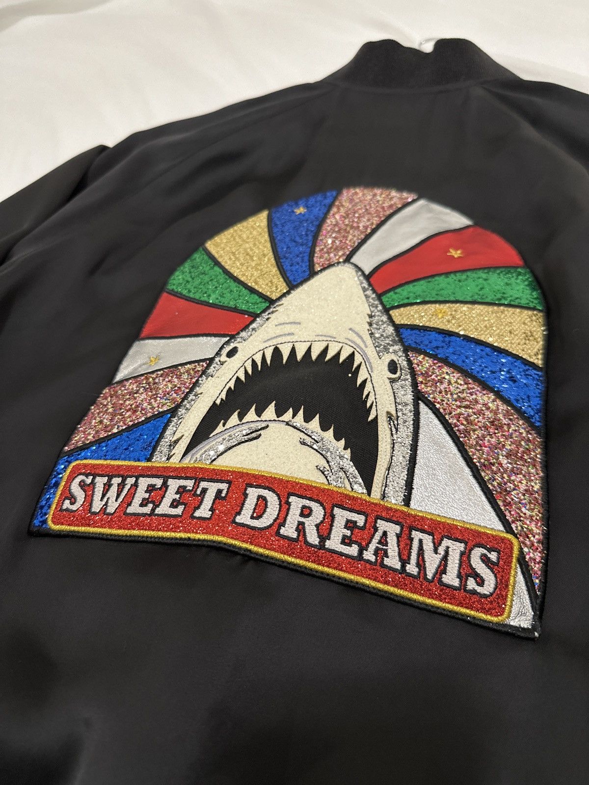 Saint Laurent Paris “SWEET DREAMS” Satin Bomber Jacket - Sz 48 Size US M / EU 48-50 / 2 - 8 Thumbnail