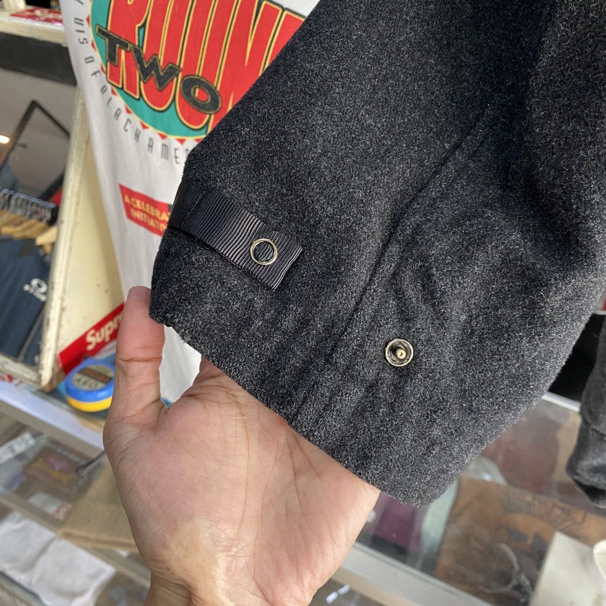 Burberry Vintage Burberry London Gray Wool Zip Jacket w/ Nova Check Size US L / EU 52-54 / 3 - 8 Thumbnail