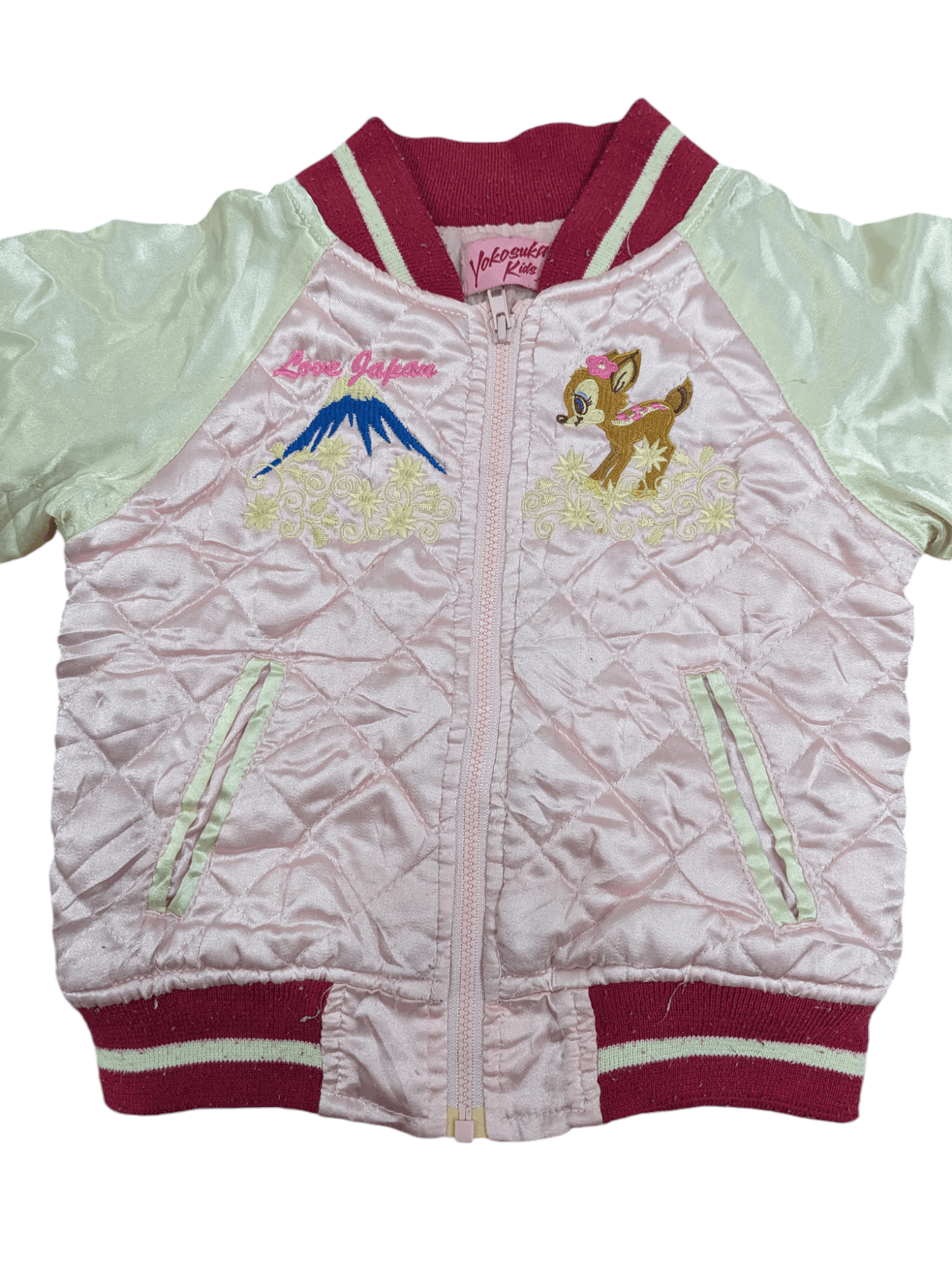Disney × Japanese Brand DISNEY BAMBI EMBROIDERY SUKAJAN JACKET Size US XXS / EU 40 - 4 Thumbnail