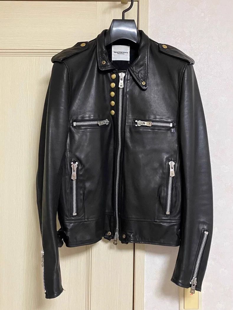 Takahiromiyashita The Soloist. The Soloist x Takahiro Miyashita Leather Jacket - dmc Size US S / EU 44-46 / 1 - 1 Thumbnail