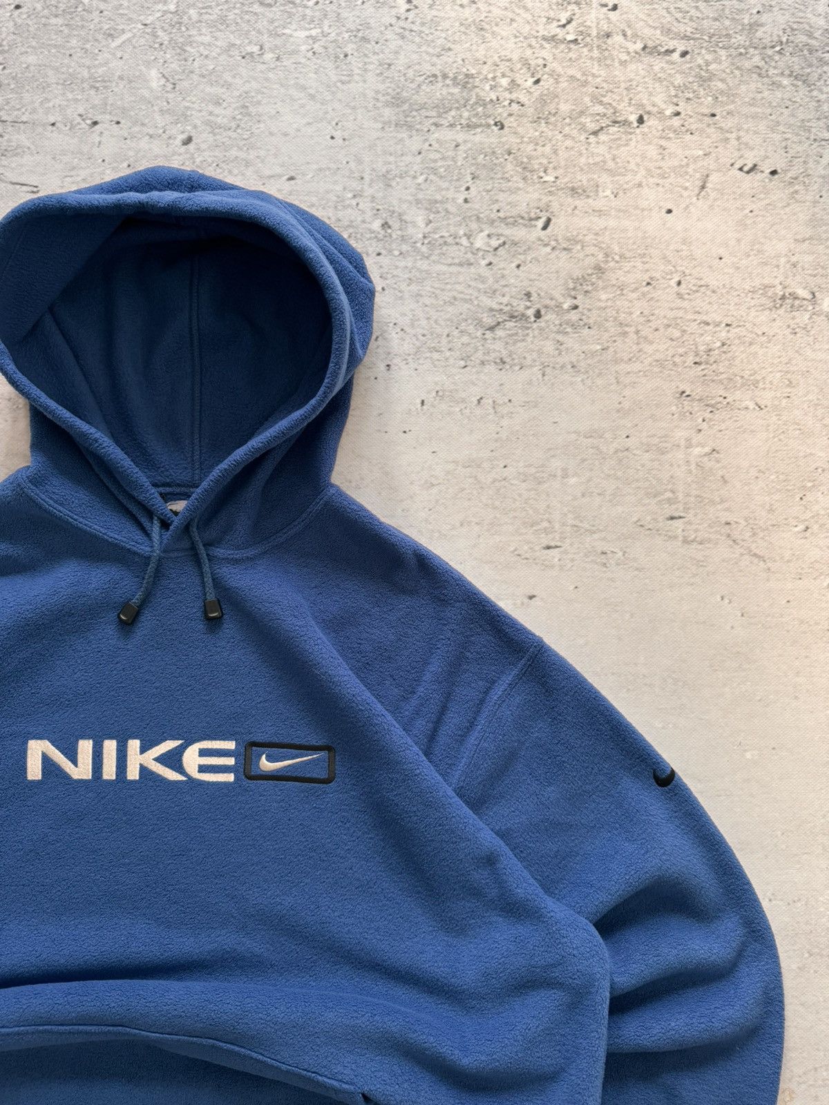Nike × Vintage NIKE TEDDY VINTAGE CENTER LOGO OVERSIZE HOODIE Size US XL / EU 56 / 4 - 3 Thumbnail