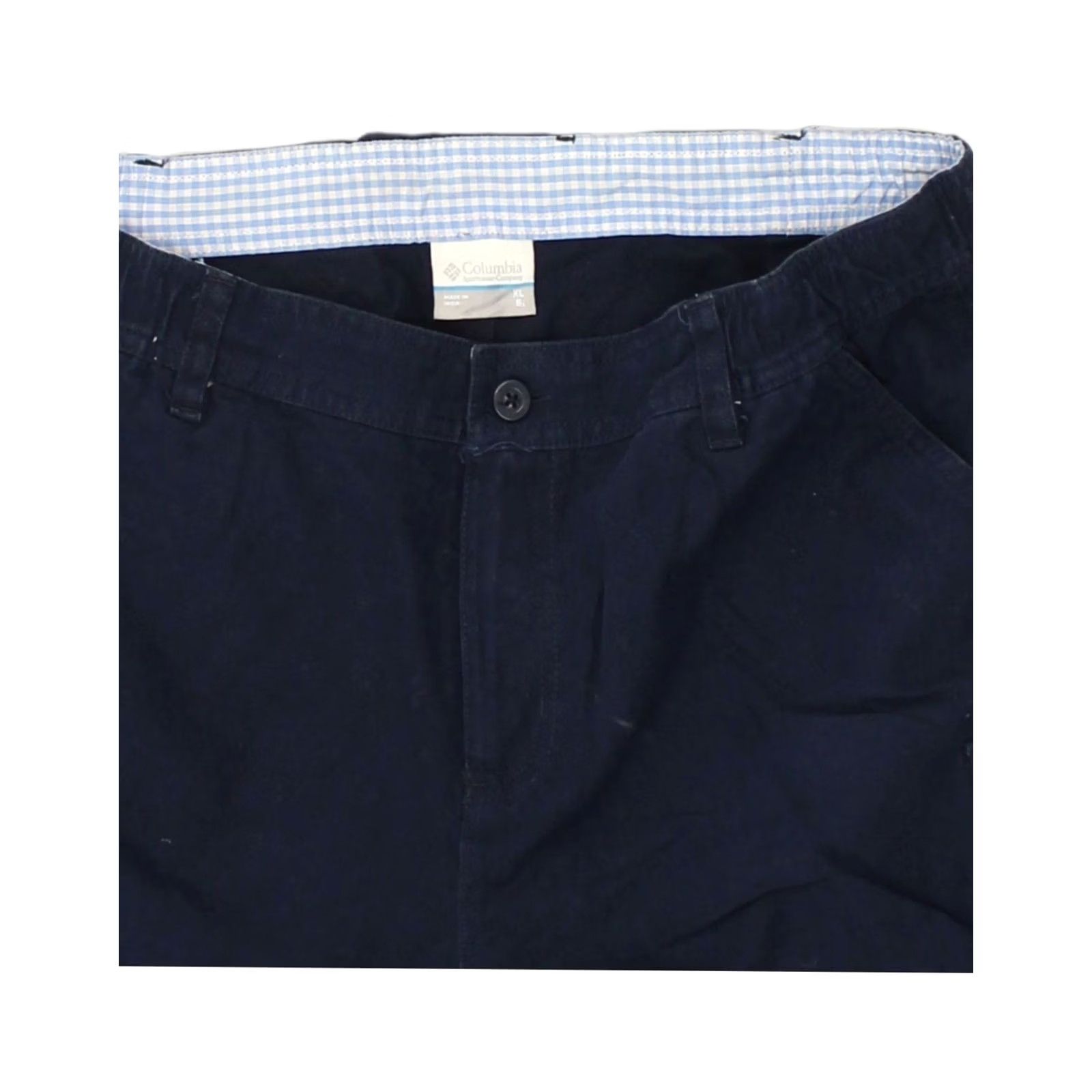 Vintage COLUMBIA Womens Chino Shorts XL Navy Blue Cotton Size 40" / US 18 - 3 Thumbnail