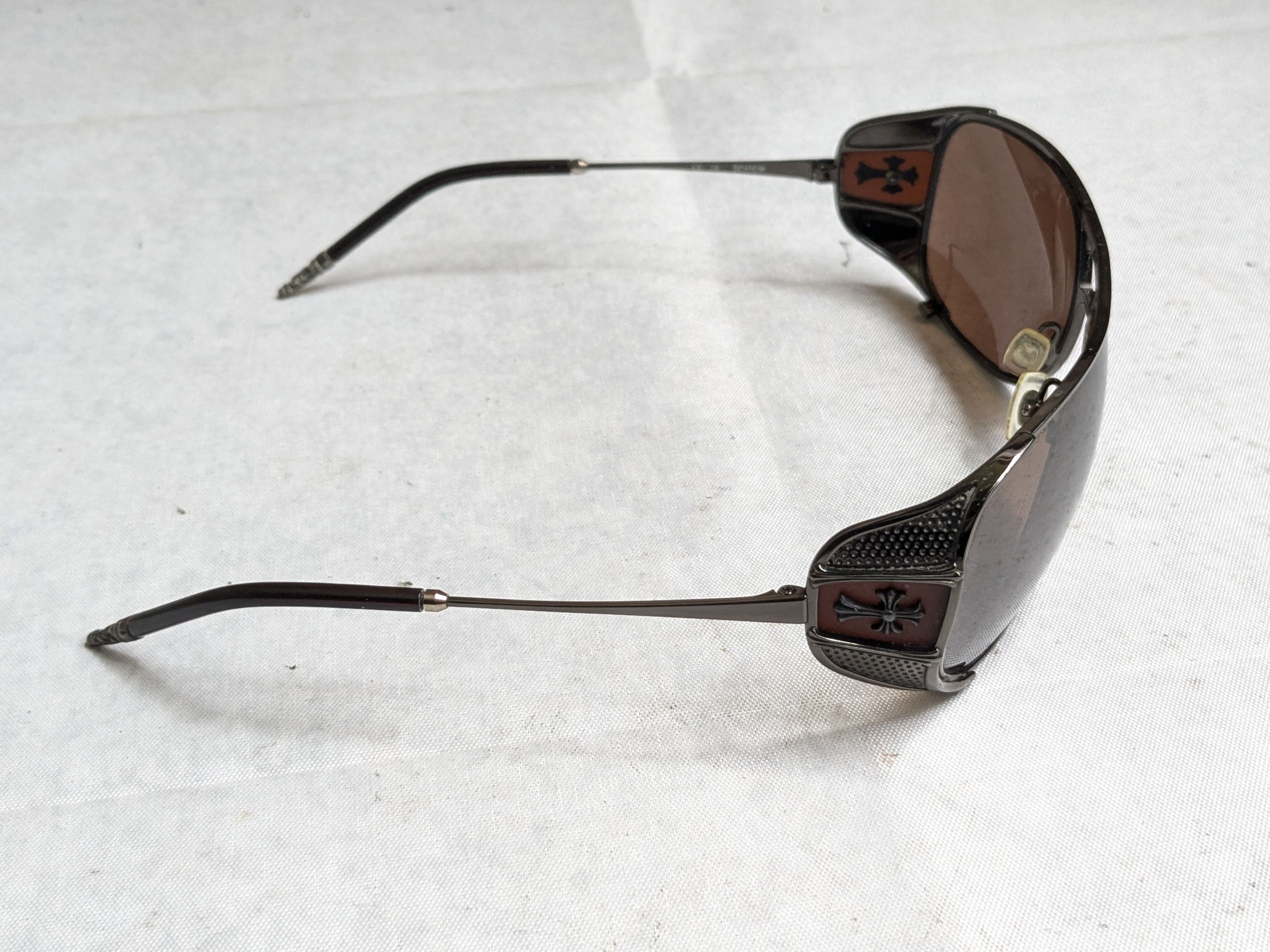 Chrome Hearts Chrome Hearts Sunglasses Jones Brown Aviator Cross Size ONE SIZE - 4 Thumbnail