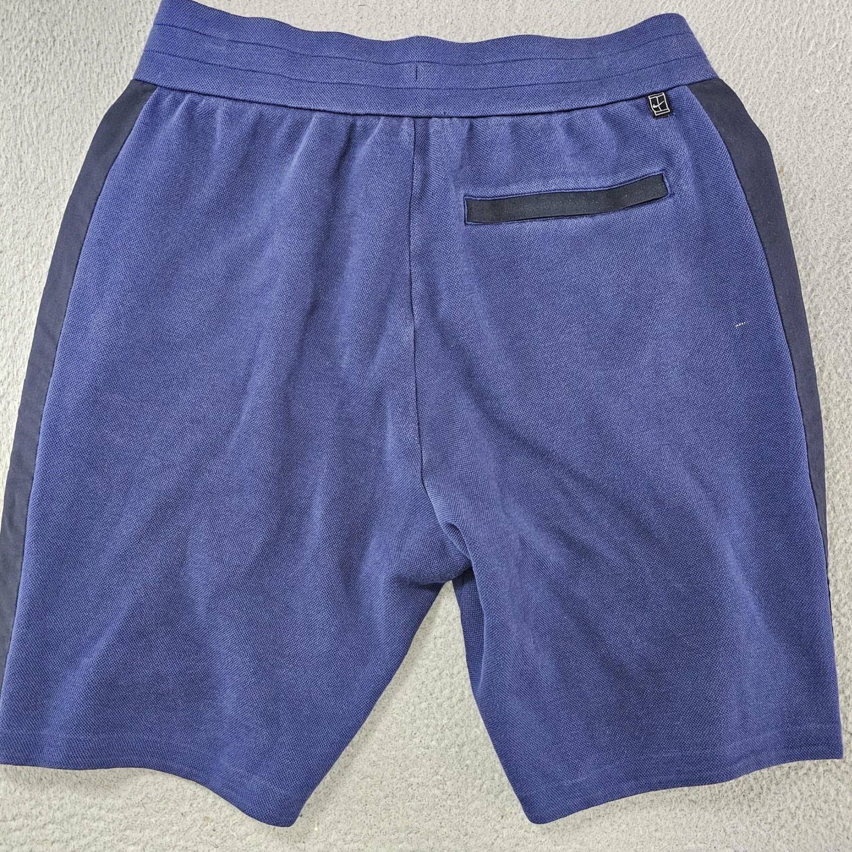 Nike NikeCourt RF Shorts Mens Large Navy Blue Roger Federer Tennis Knit Drawstring Pockets Elastic Waist Size US 33 - 4 Thumbnail