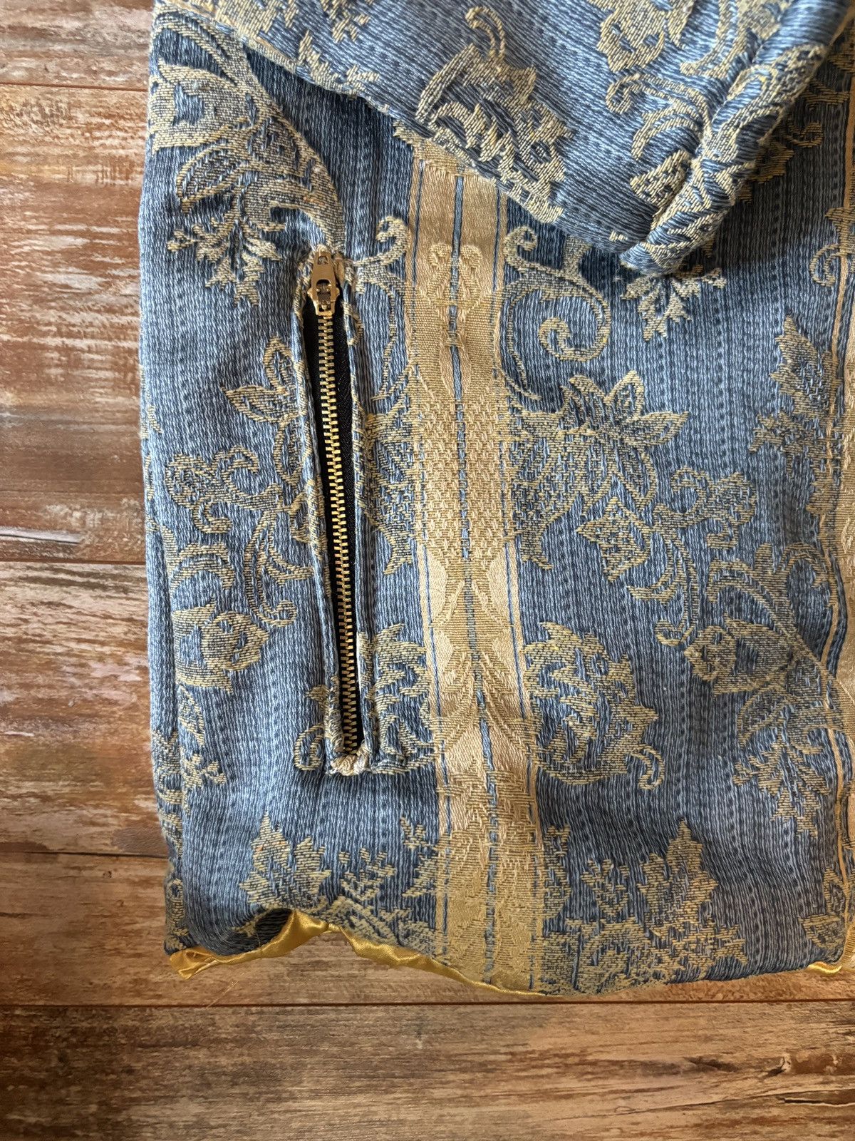Handmade × Vintage Gold Satin Liner Jacket Size US M / EU 48-50 / 2 - 3 Thumbnail