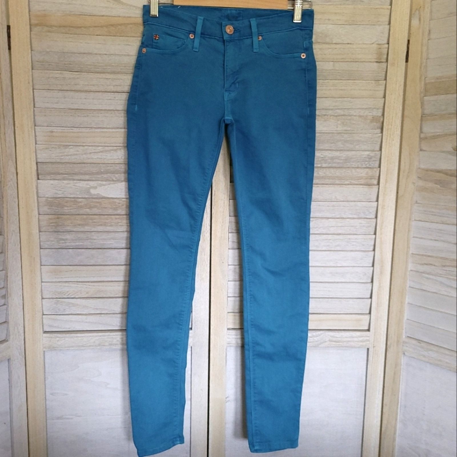 Hudson Hudson Nico Super Skinny 24 Waist Womens 00 Teal Blue 00 Size 24" / US 00 / IT 34 - 1 Thumbnail