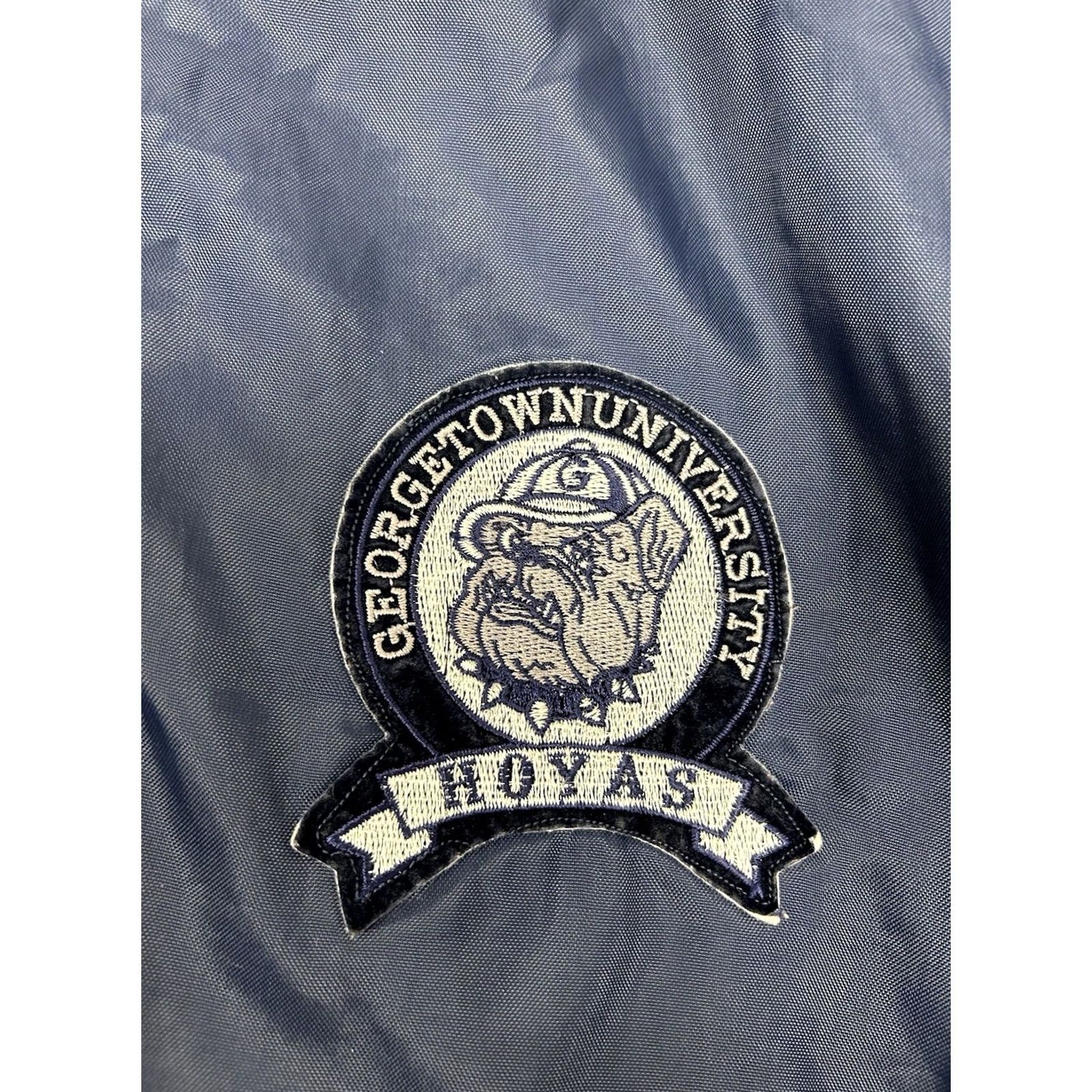 Salem Sportswear VINTAGE Gem Sportswear Georgetown Hoyas Bomber Jacket M Blue Embroidered Snaps 70s 80s Mens Size US M / EU 48-50 / 2 - 6 Thumbnail