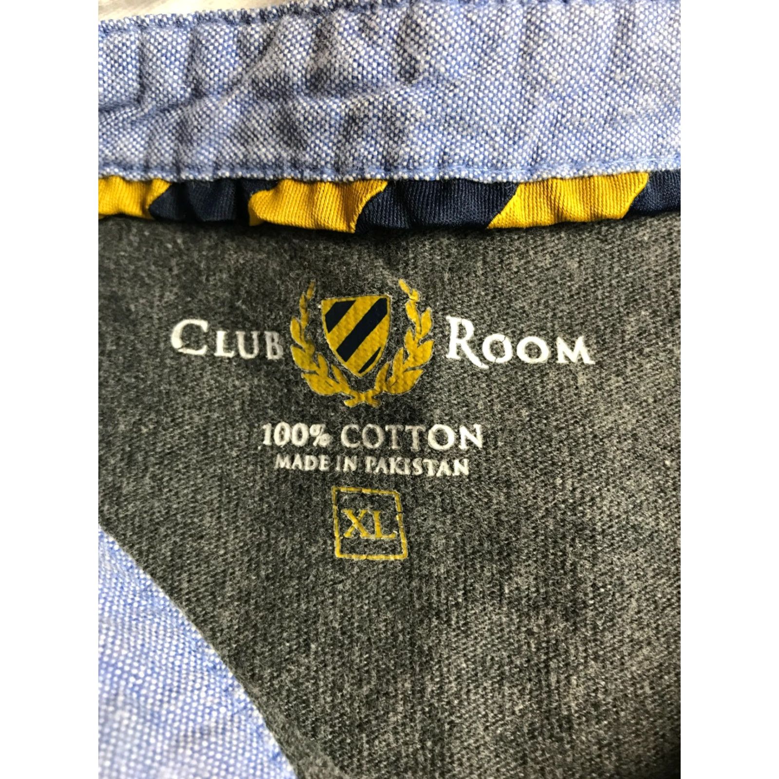 Club Room Club Room Shirt, Men's Size XL, Gray White Striped Polo Long Sleeve Size US XL / EU 56 / 4 - 5 Thumbnail