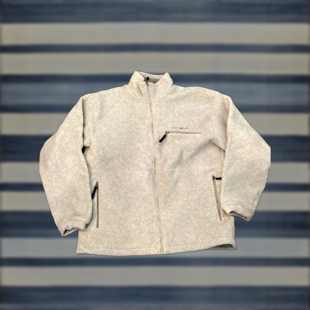 Montbell VINTAGE Mont Bell Full Zip Jacket L Ivory 90s Made In Japan Mens Womens? Size US L / EU 52-54 / 3 - 1 Thumbnail