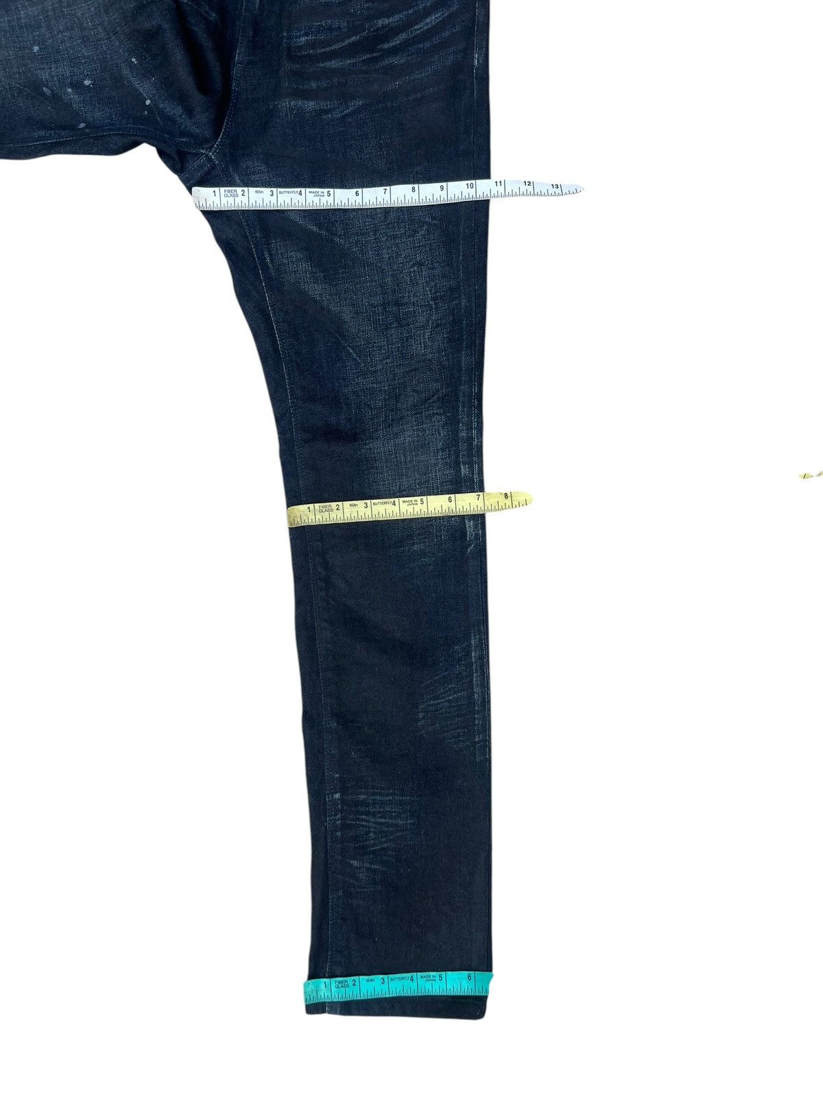 Black Barrett Vintage Neil Barret Black Barret Coated Waxed Slim Jeans Size US 31 - 3 Thumbnail