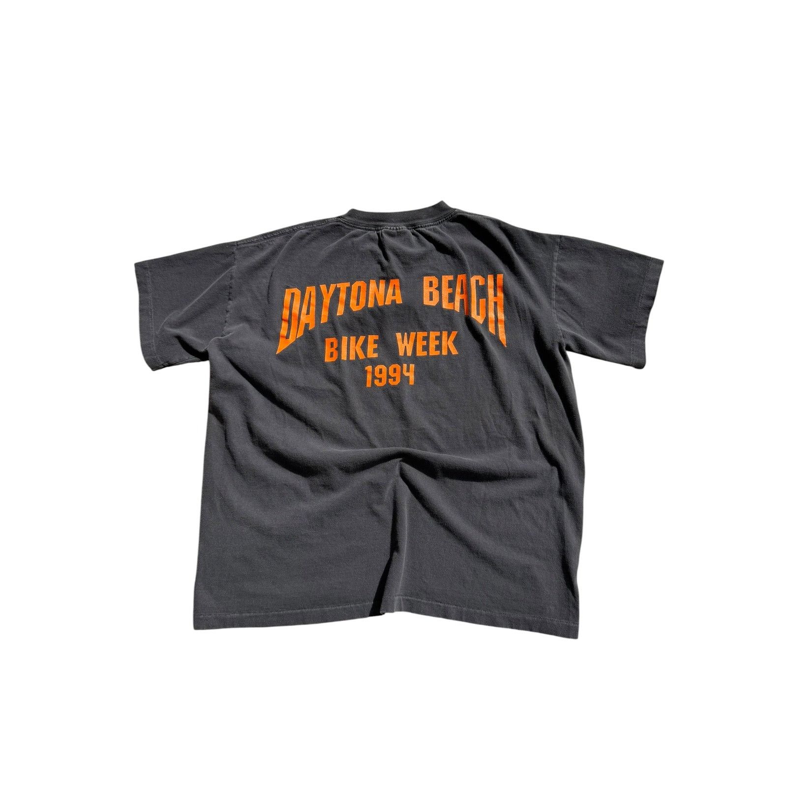Harley Davidson Vintage Faded Harley Davidson Flame Bar & Shield Tee Size US XL / EU 56 / 4 - 6 Thumbnail
