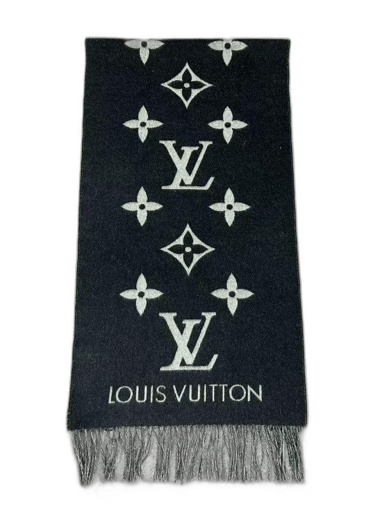 Louis Vuitton Louis Vuitton Black and Silver Scarf-yf Size ONE SIZE - 1 Thumbnail
