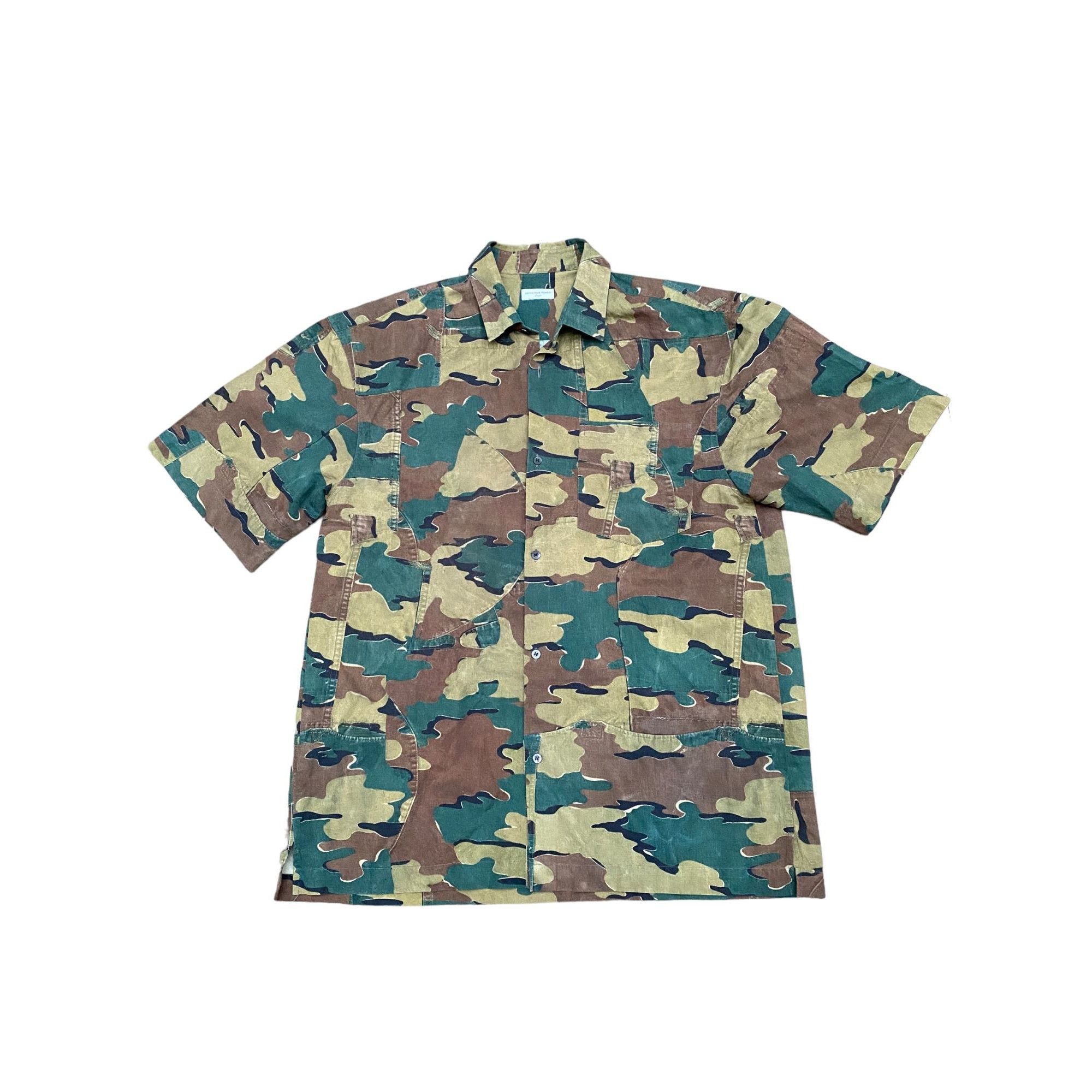image of Dries Van Noten Camo Short Sleeves Shirt, Men's (Size Large)