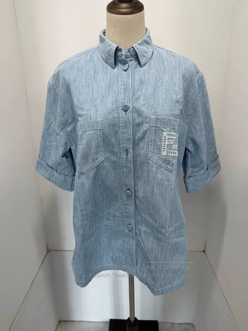 Fendi Fendi FF Cut-Out Short Sleeve Shirt Size XS / US 0-2 / IT 36-38 - 1 Thumbnail