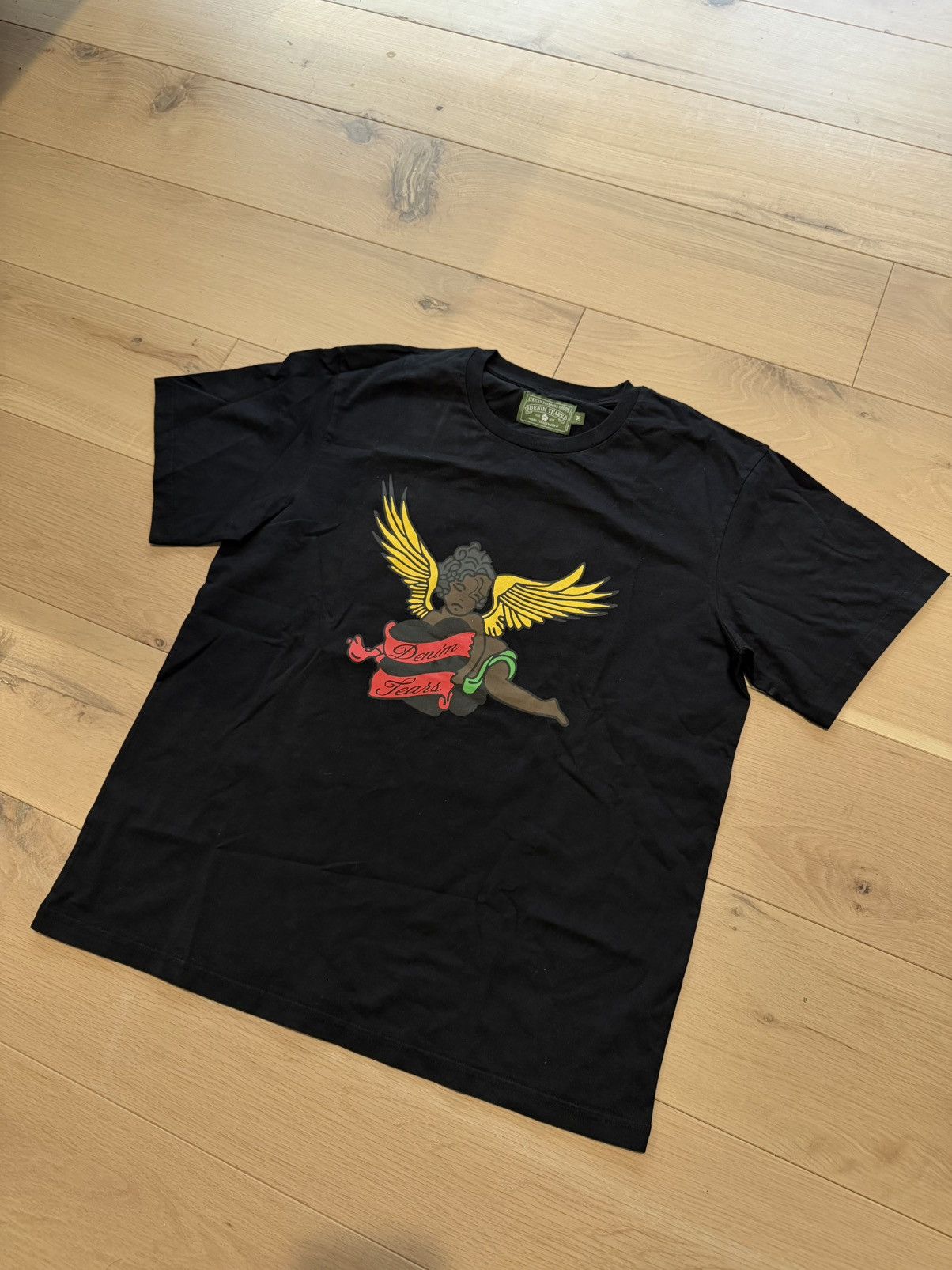 DENIM TEARS Denim Tears Black Cherub Tee Size US M / EU 48-50 / 2 - 1 Thumbnail