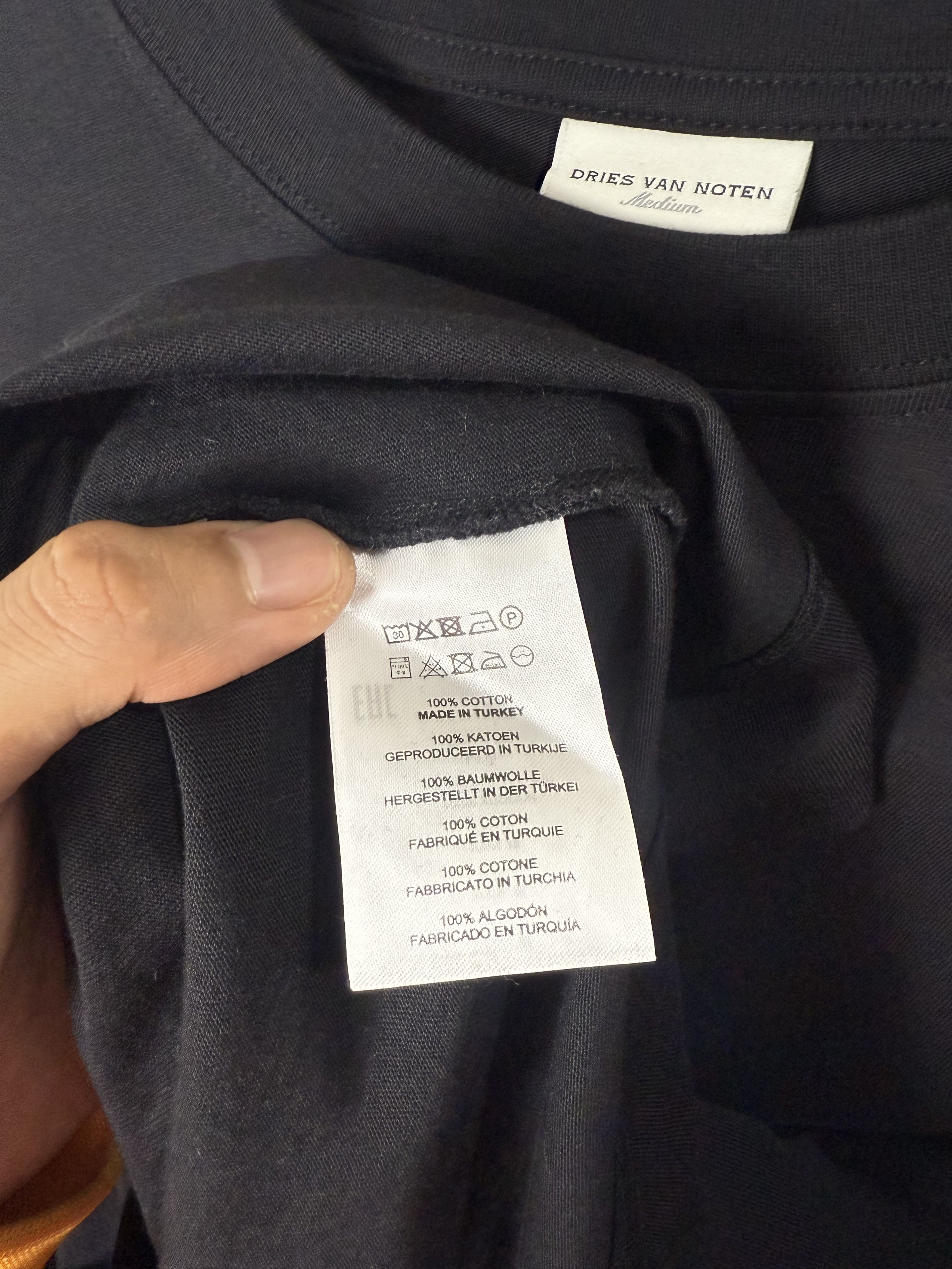 Dries Van Noten Dries Van Noten Black Oversized Tshirt Size US M / EU 48-50 / 2 - 5 Thumbnail