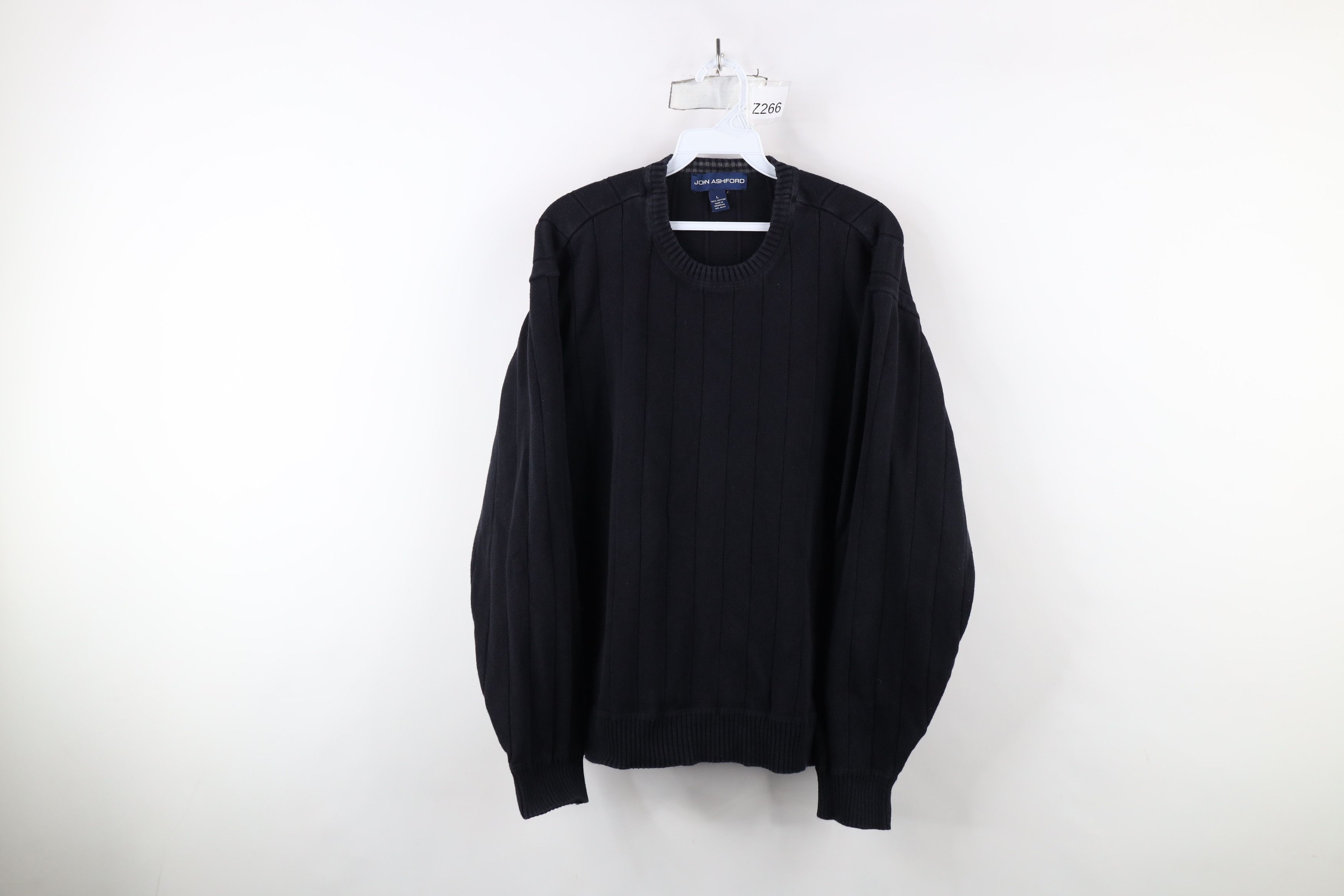 Vintage Vintage 90s Streetwear Cotton Ribbed Knit Crewneck Sweater Size US L / EU 52-54 / 3 - 1 Thumbnail