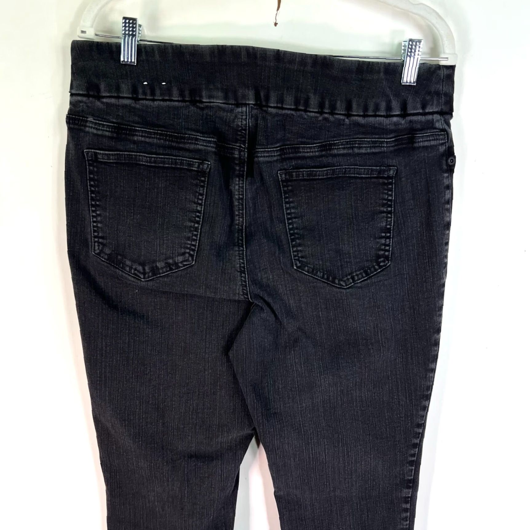 Vintage Chico's Black Stretch Denim Capri Jeans Women's Size L 34X29 Casual Size 36" / US 14 / IT 50 - 5 Thumbnail