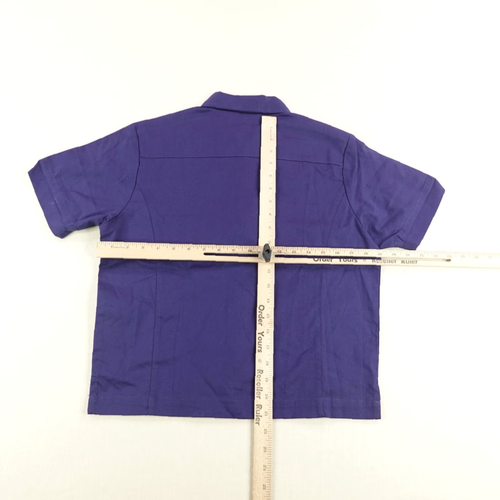 Wrangler VINTAGE Wrangler Shirt Womens Medium Blue Western Zip Front Top Riata Embroidered NEW Size M / US 6-8 / IT 42-44 - 7 Thumbnail