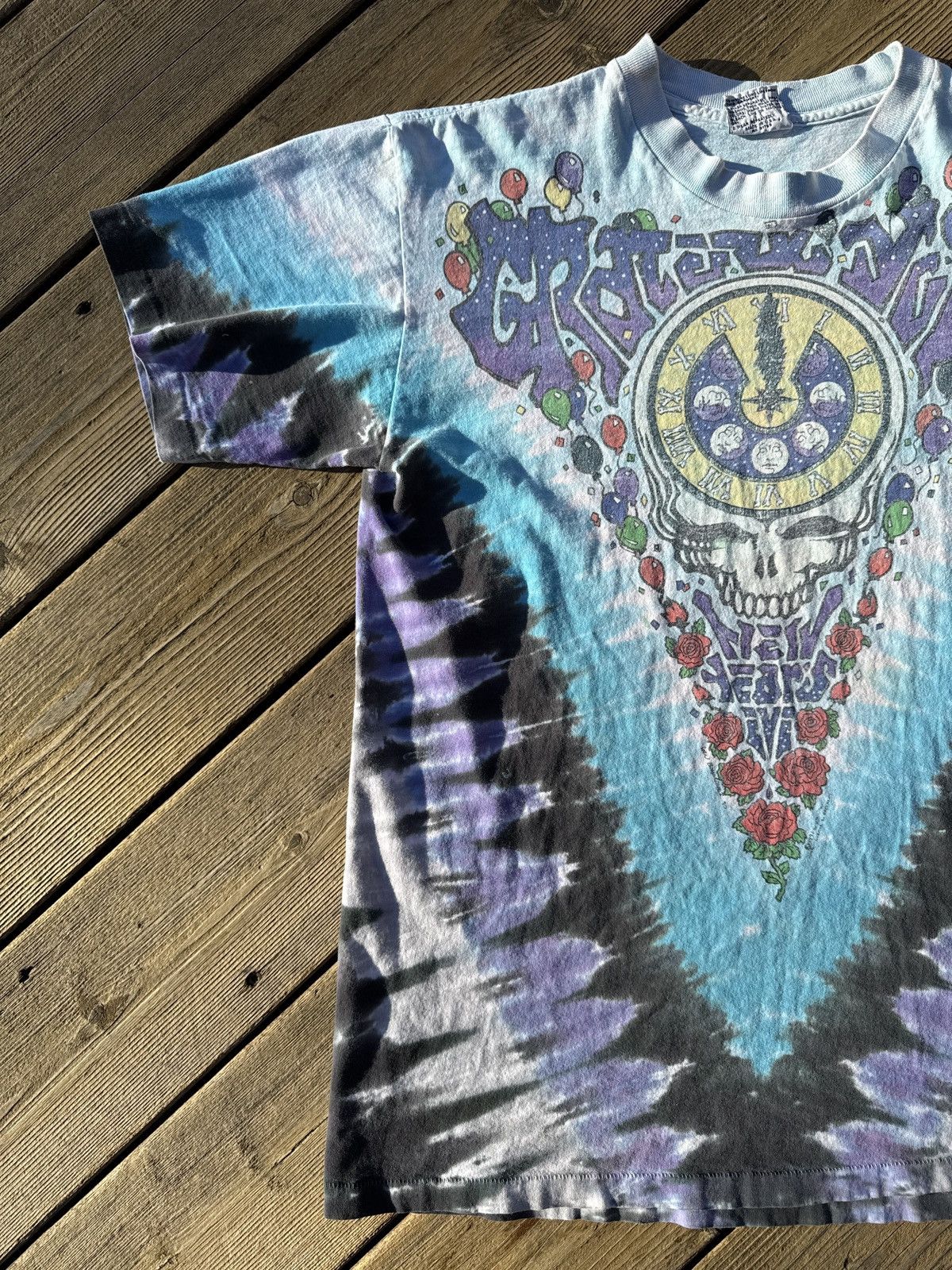 Liquid Blue 1991 Grateful Dead Liquid Blue Tee NYE Tie Dye Concert Tour Size US L / EU 52-54 / 3 - 2 Thumbnail