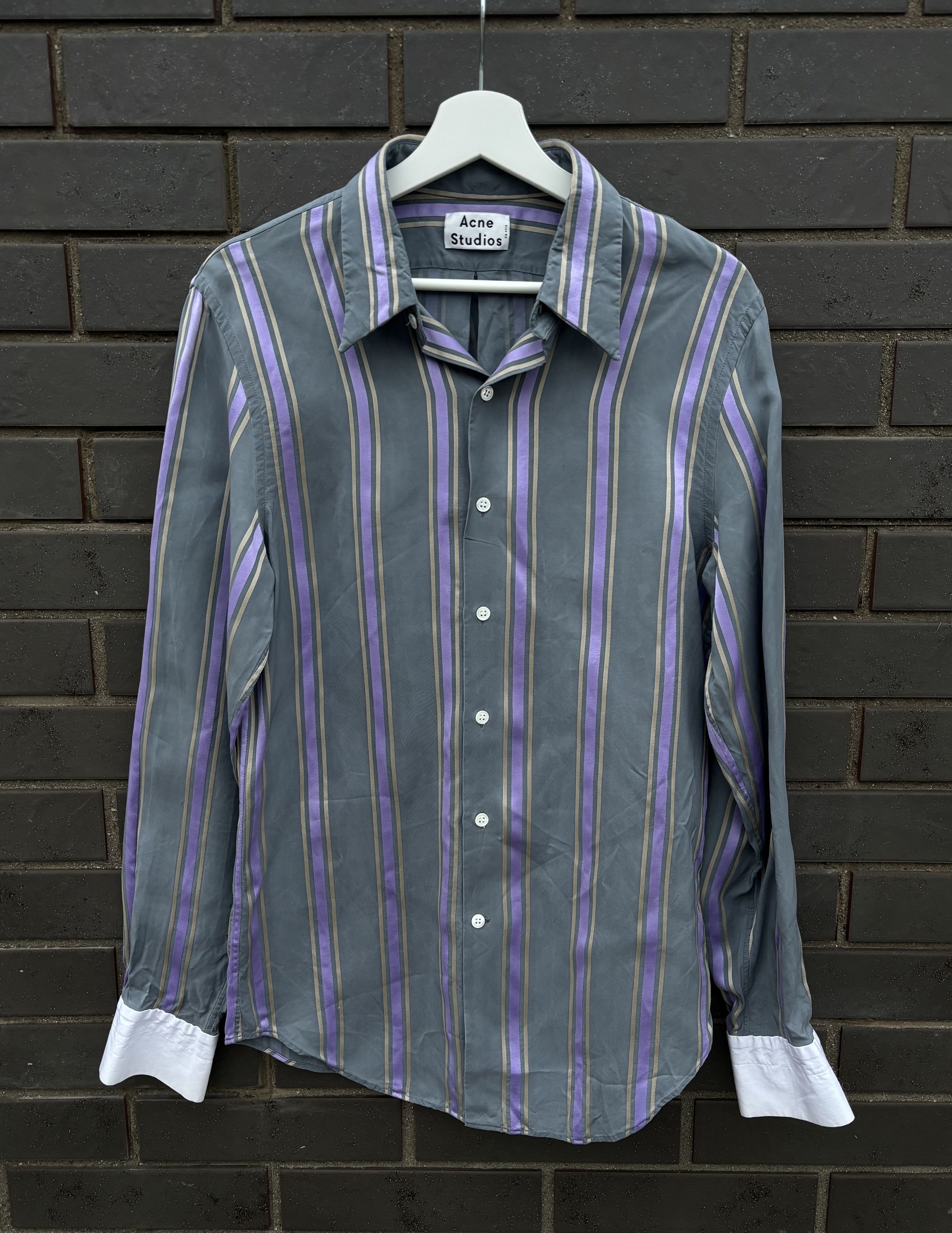 Acne Studios Acne Studios Code Wax Stripe AW17 Shirt Size US M / EU 48-50 / 2 - 2 Thumbnail