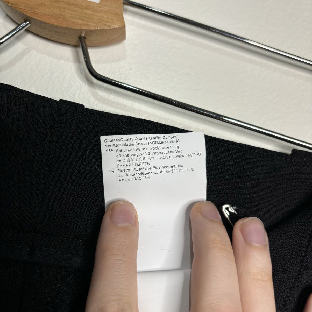 Hugo Boss × Vintage Vintage Y2K Hugo Boss Black Wool Slim Fit Dress Pants Size 27" / US 4 / IT 40 - 6 Thumbnail