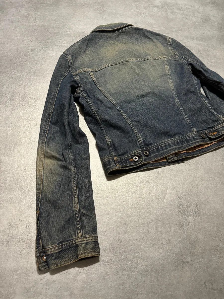 Dolce & Gabbana 2000s Dolce & Gabbana Grey Distressed Aged Denim Jacket Size XS / US 0-2 / IT 36-38 - 12 Thumbnail