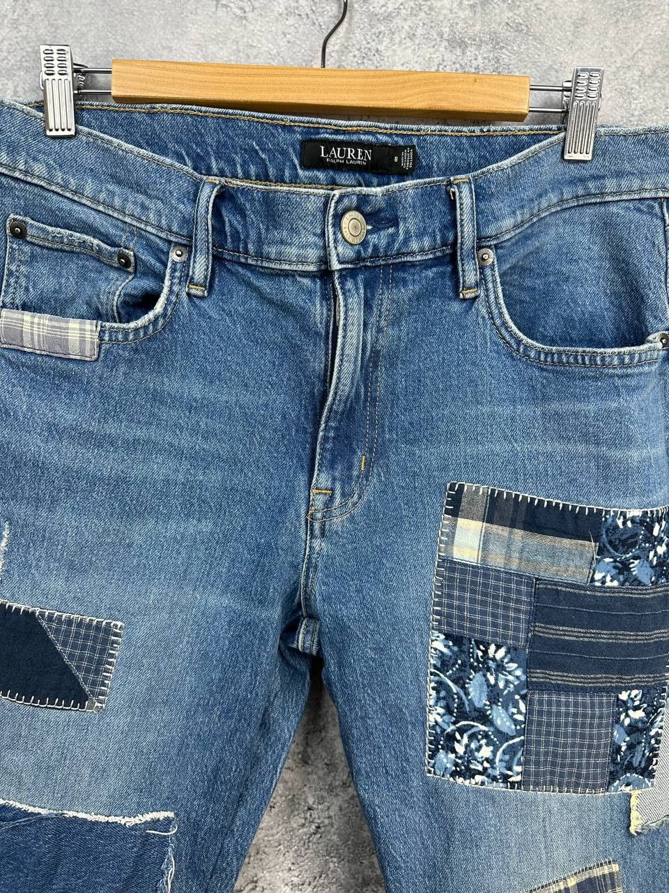 Lauren Ralph Lauren Lauren Ralph Lauren Patchwork Bandana Denim Jeans Pants Size 28" / US 6 / IT 42 - 4 Thumbnail