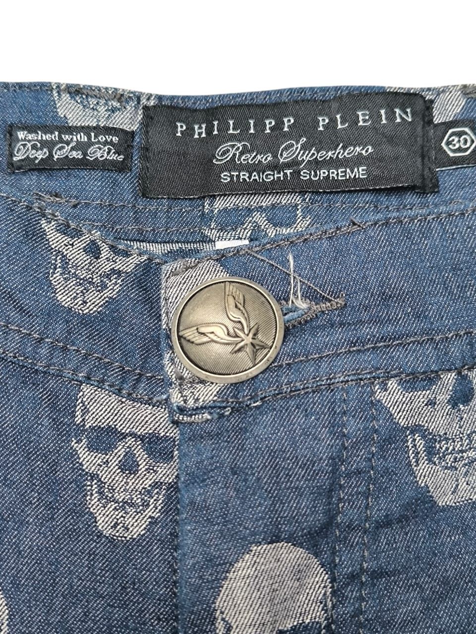 Philipp Plein Phillipp plein denim straight skulls retro Size 30" / US 8 / IT 44 - 9 Thumbnail