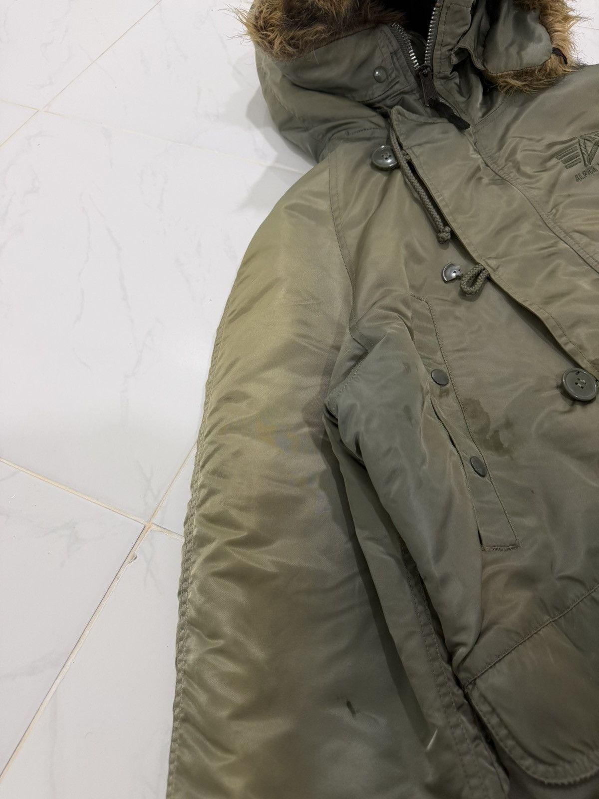 Alpha Industries Steal🔥 Vintage Sun Fade ALPHA INDUSTRIES Parka Bomber Jacket Size US M / EU 48-50 / 2 - 10 Thumbnail