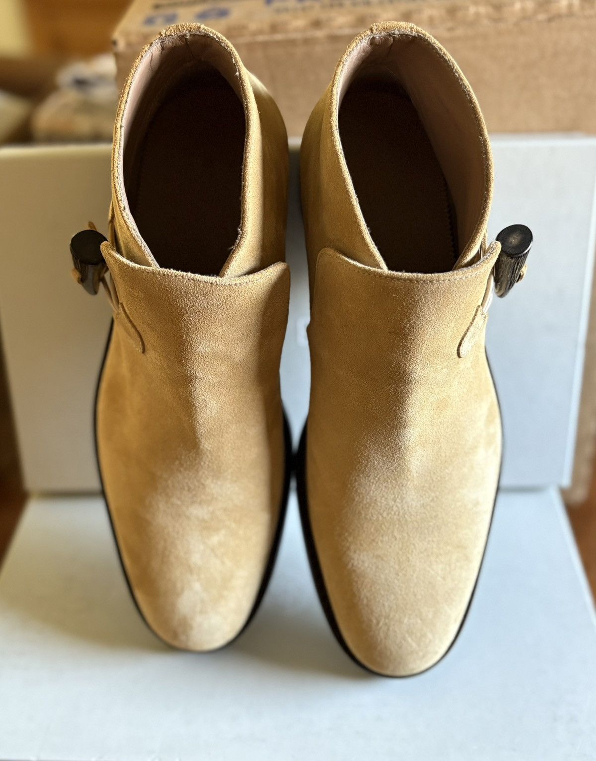 Manolo Blahnik Manolo Blahnik Men’s Beige Suede Boots 8.5 UK 9.5 US Size US 9.5 / EU 42-43 - 3 Thumbnail