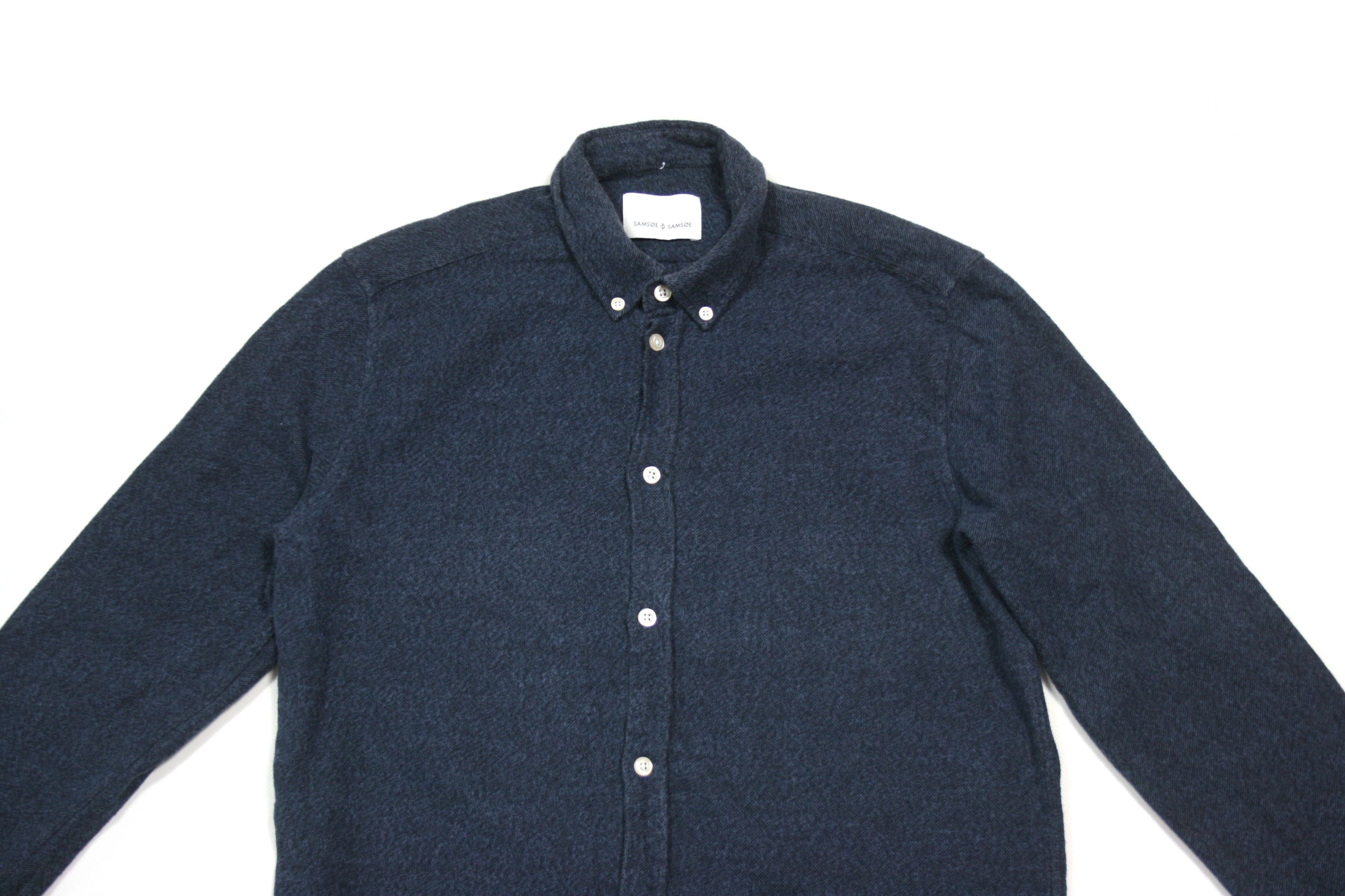 Samsoe Samsoe Navy Melange Soft Shirt Size US S / EU 44-46 / 1 - 3 Thumbnail