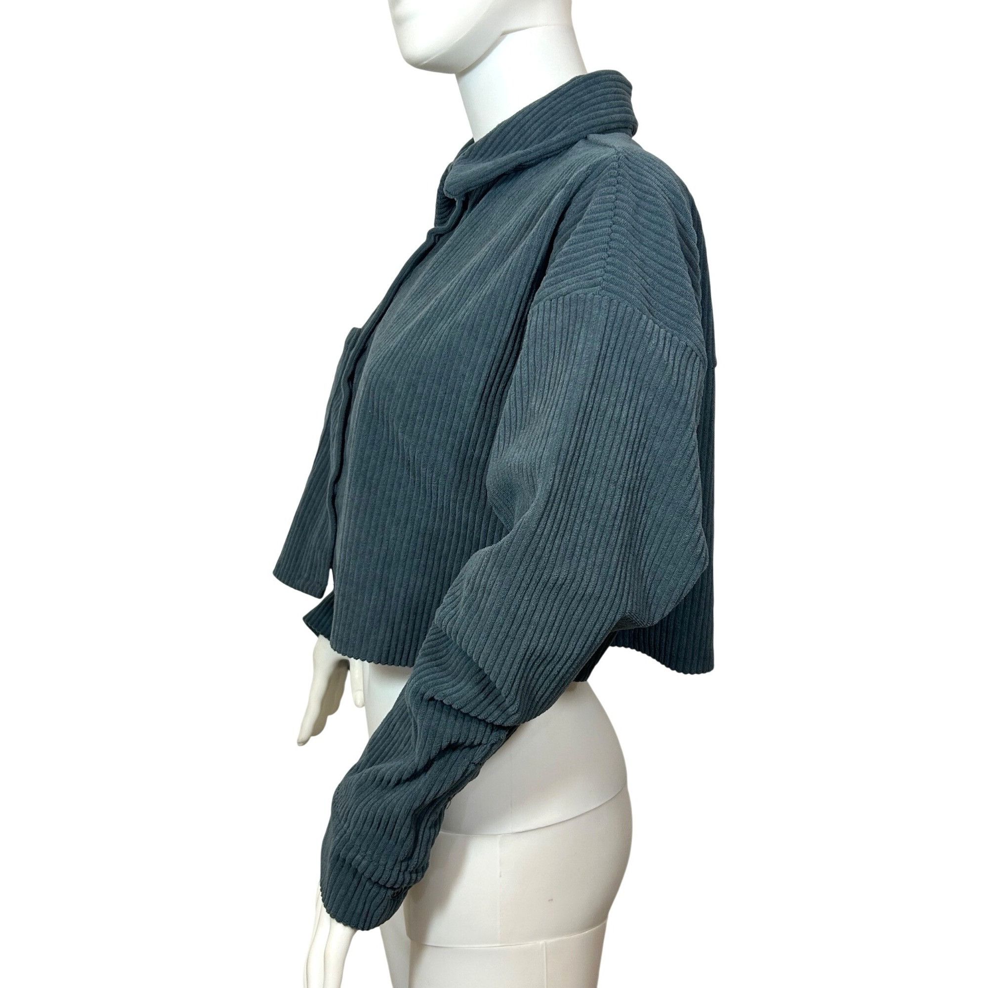 Other Sugar Rain Shacket M Greyish Blue Corduroy Shirt Jacket Coll Size M / US 6-8 / IT 42-44 - 2 Thumbnail