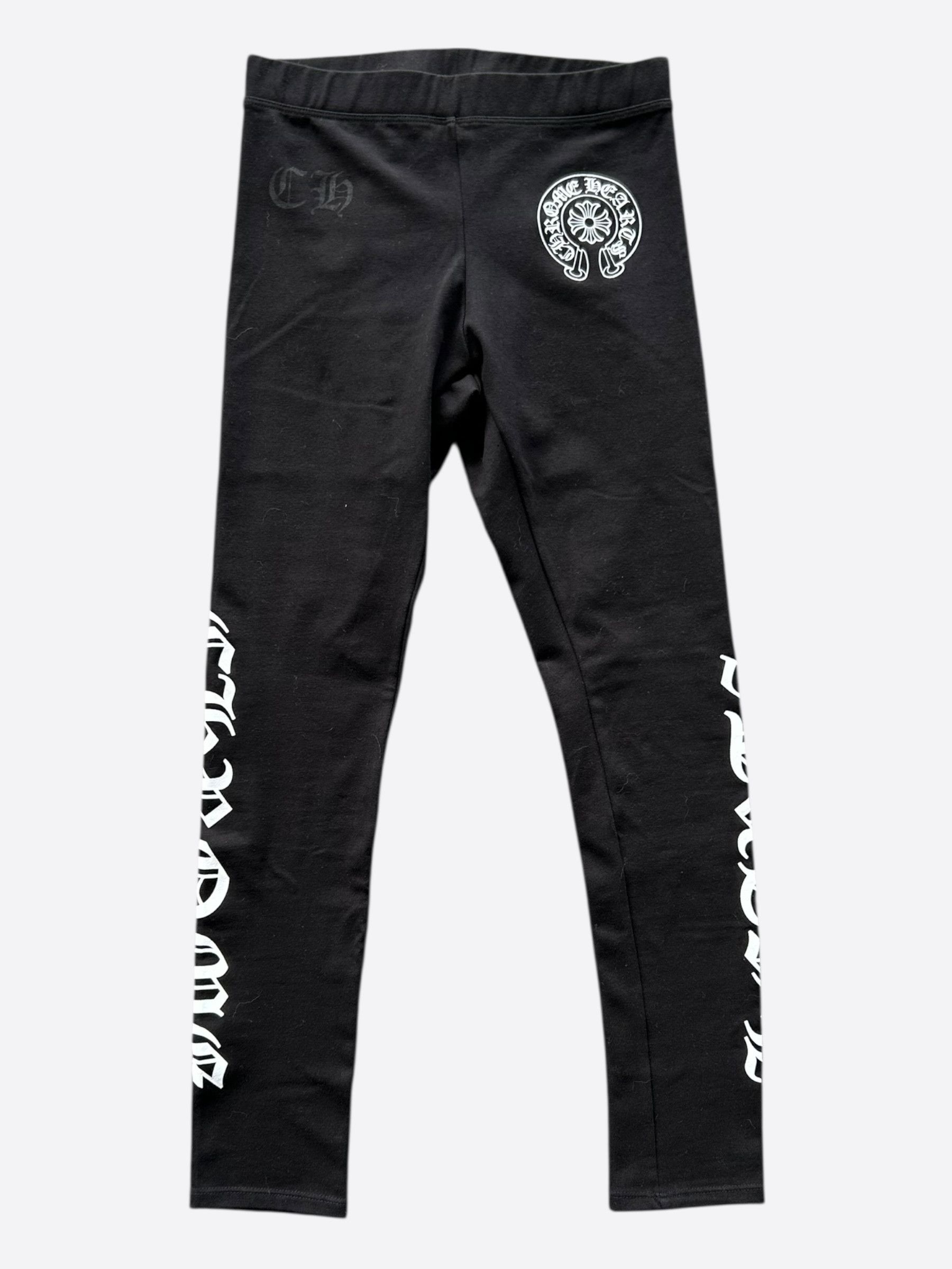 Chrome Hearts Chrome Hearts Black & White Horseshoe Logo Leggings Size 27" / US 4 / IT 40 - 1 Thumbnail